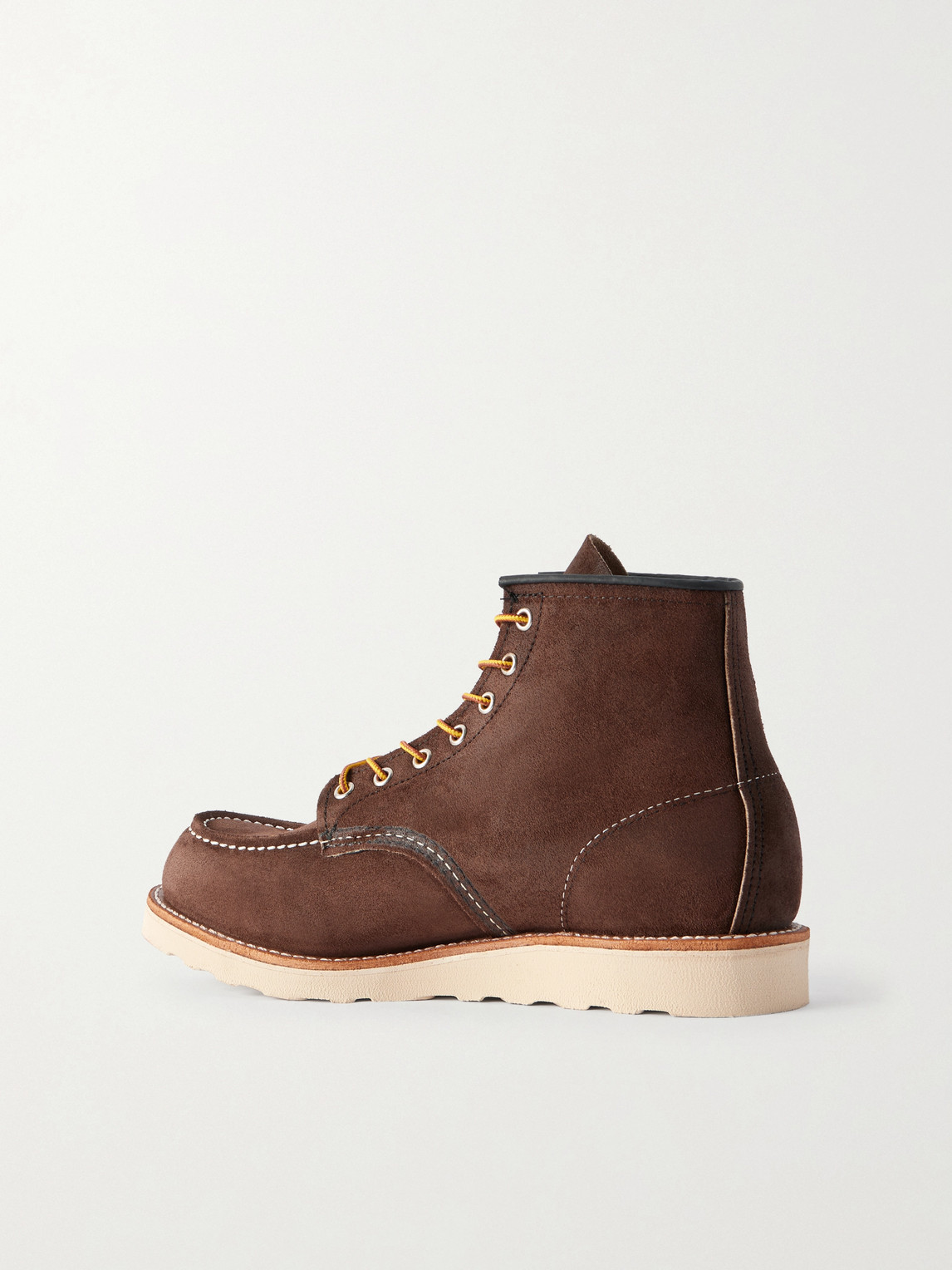 Red Wing Shoes Suede Ankle Lace-up Shoes With Round Toe In Brown