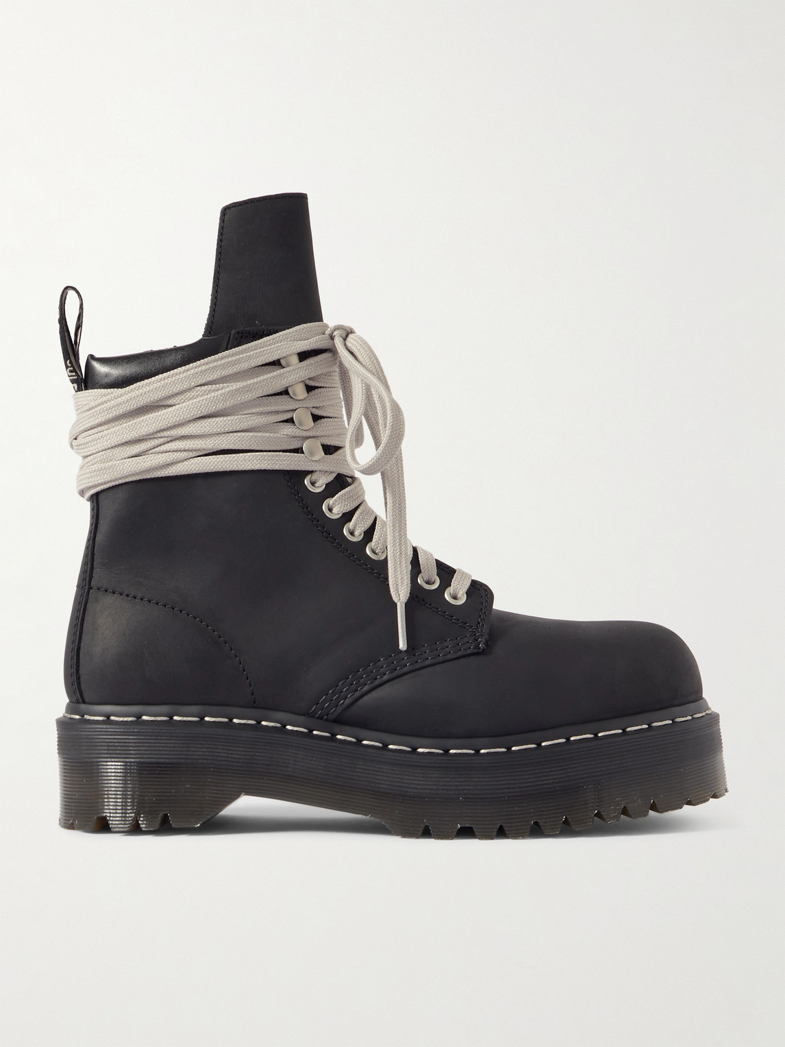 Rick Owens Dr Martens Quad Sole Steel Toe Leather Lace-Up Boots - Men
