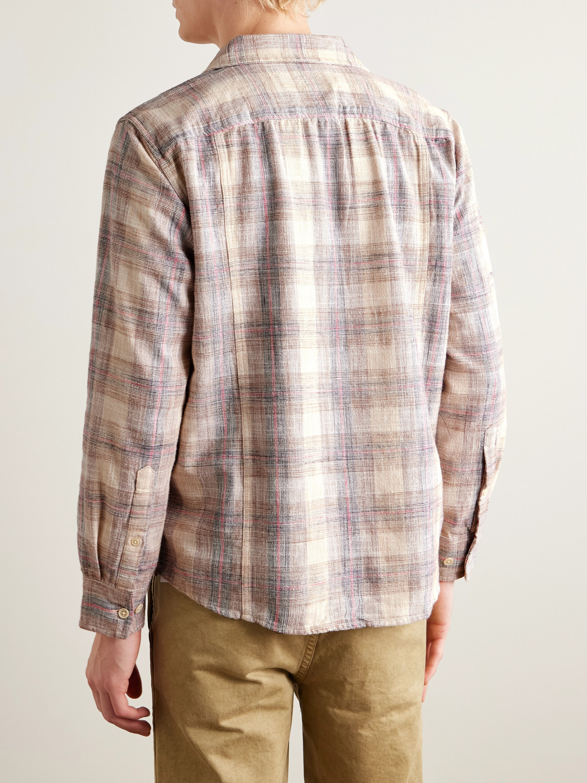 Corridor Rosewood Long Sleeve Button Front Shirt In Multi