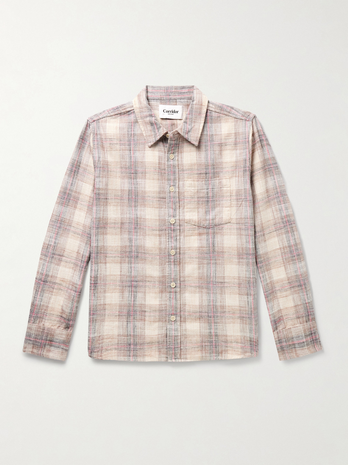 Corridor Rosewood Checked Cotton hirt - Men