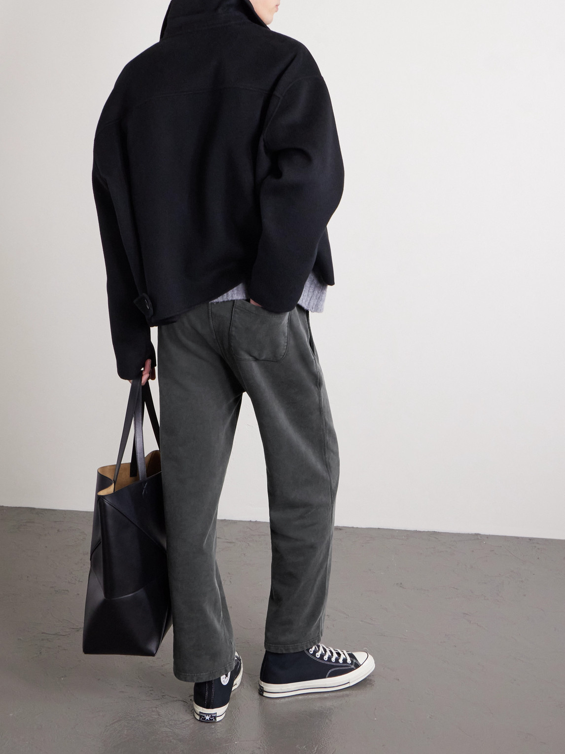 Corridor Straight-leg Cotton-jersey Sweatpants In Black