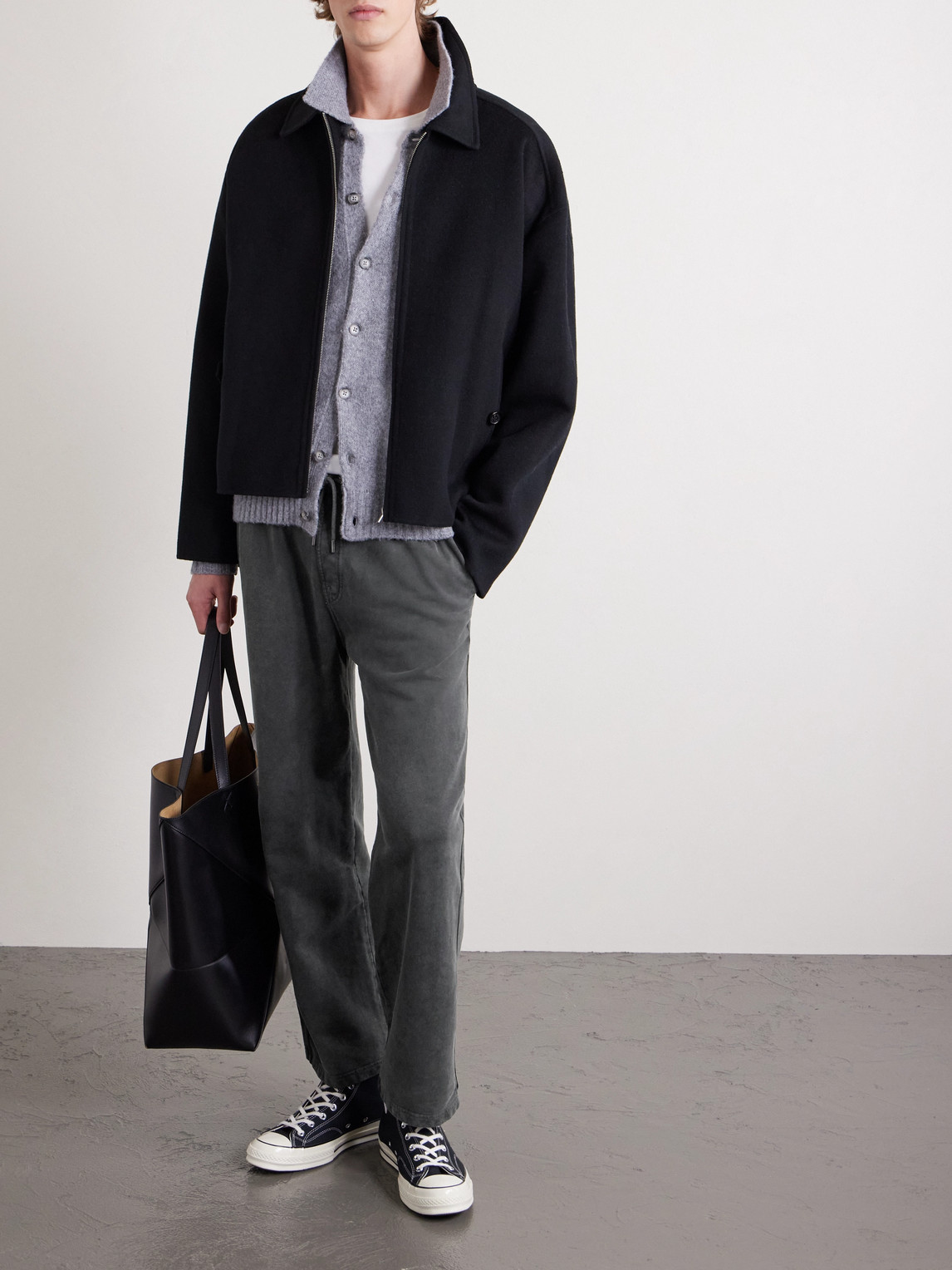 Corridor Straight-leg Cotton-jersey Sweatpants In Black