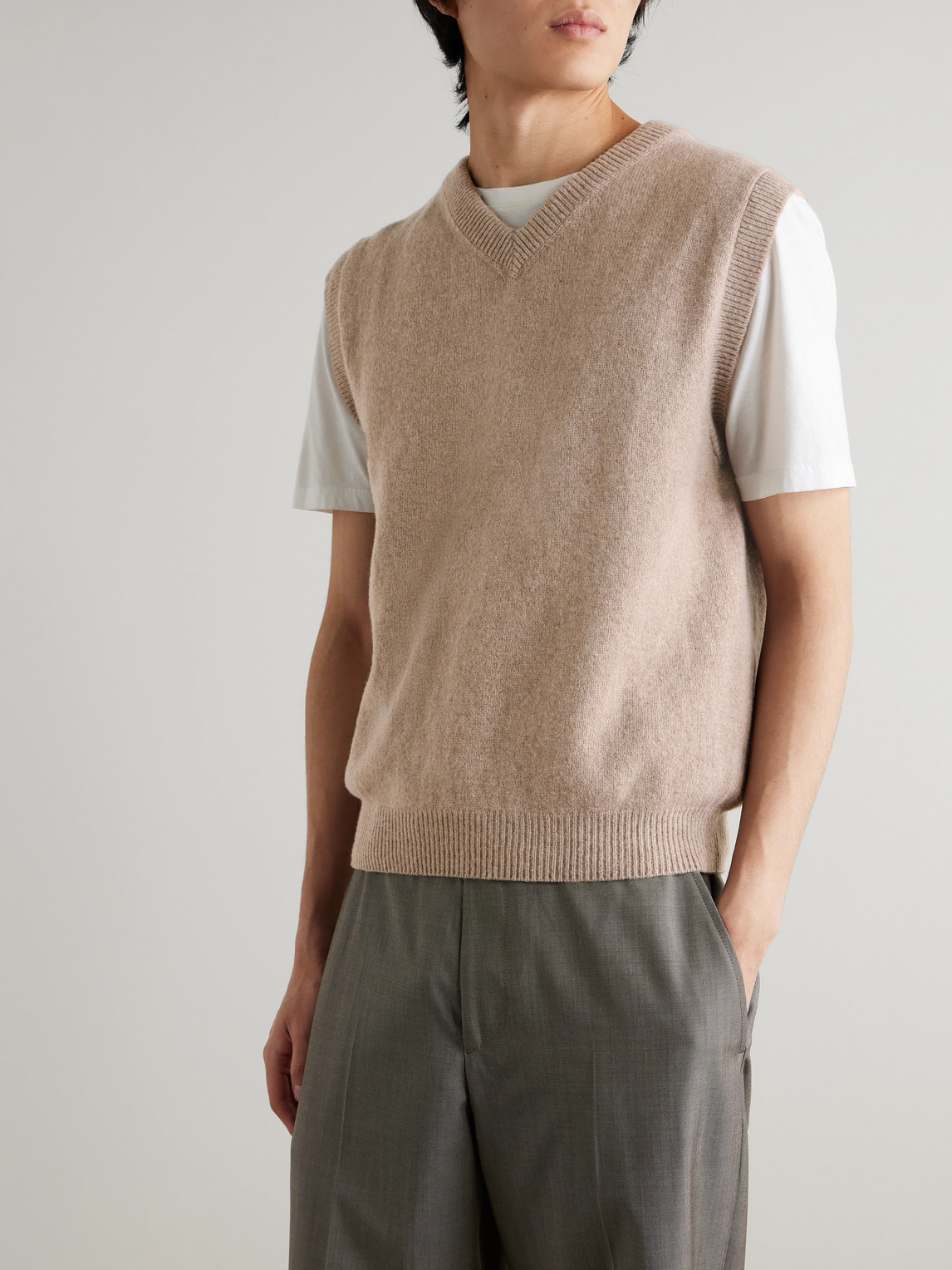  Sunspel - Wool Sweater Vest - Men - Neutrals - M 