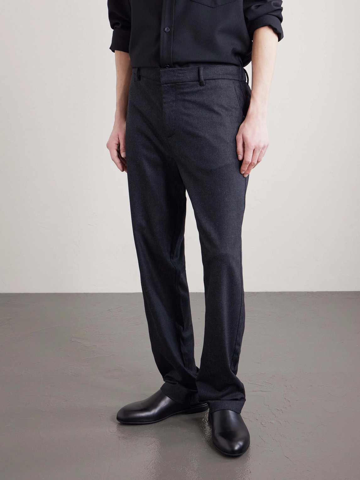  Sunspel - Tapered Stretch Wool And Cashmere-blend Flannel Trousers - Men - Gray - M 