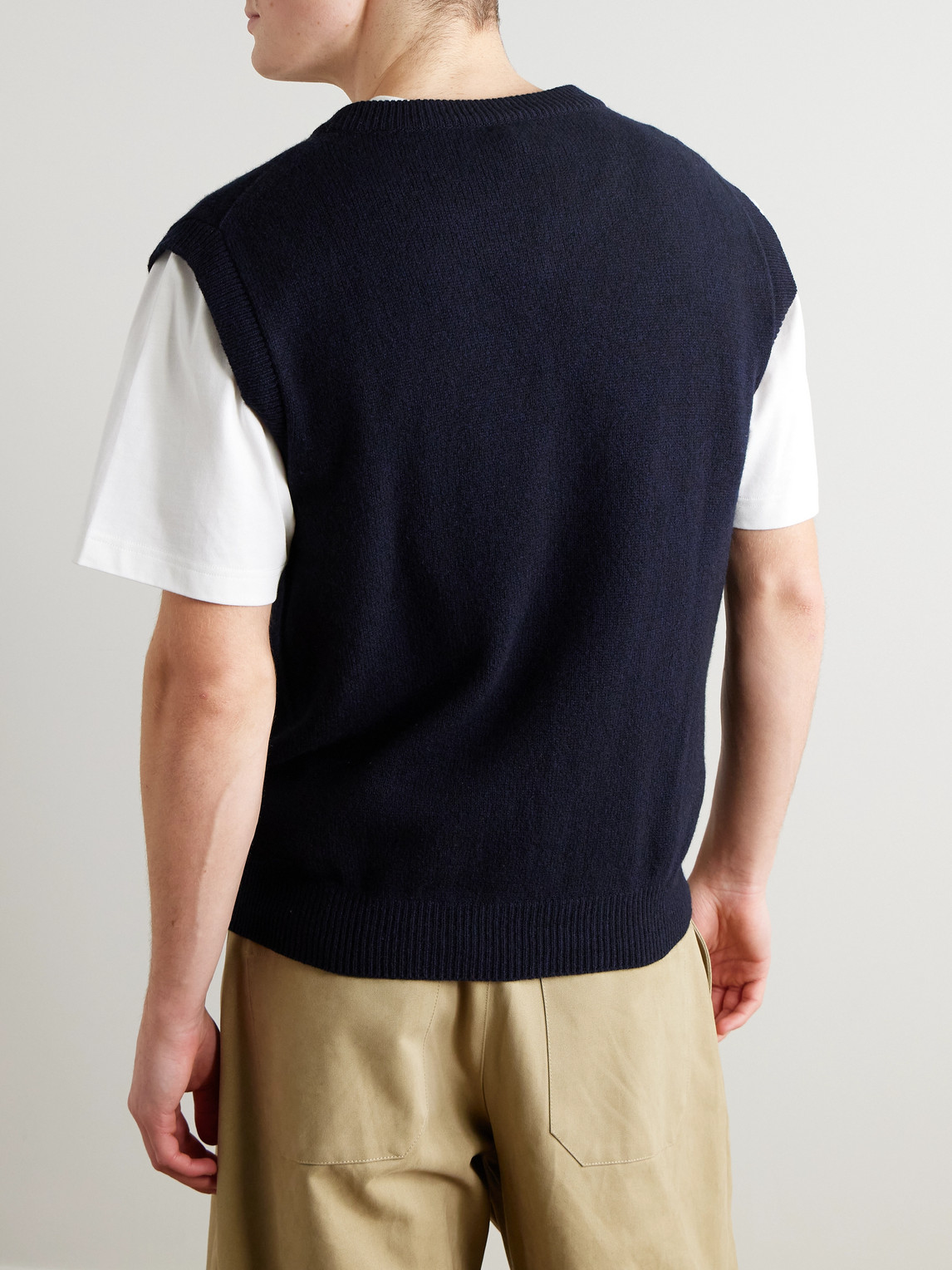  Sunspel - Wool Sweater Vest - Men - Blue - L 