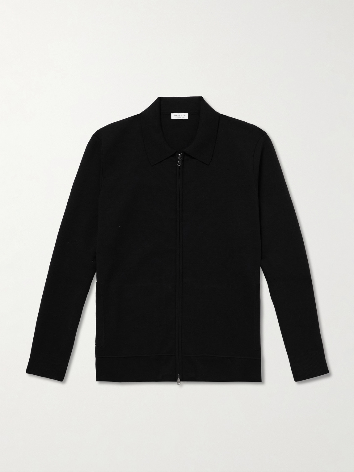 Sunspel Merino Wool Milano Jacket In Black