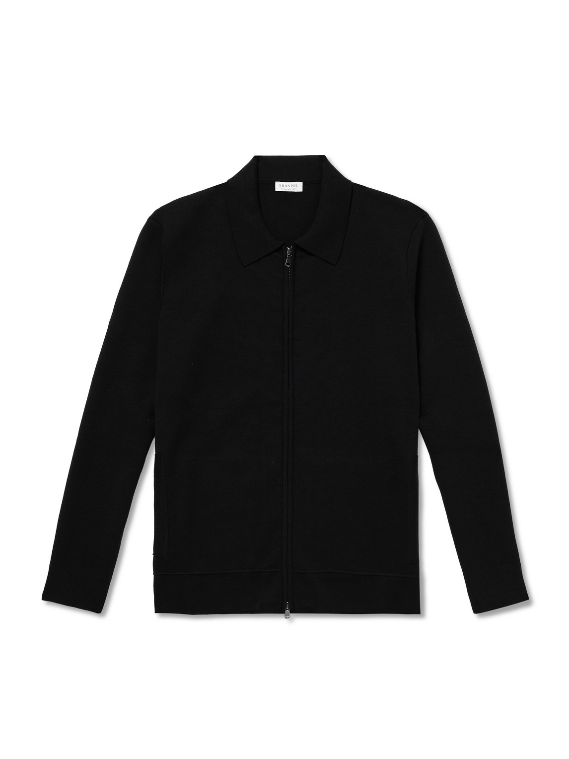 Sunspel Merino Wool Milano Jacket In Black
