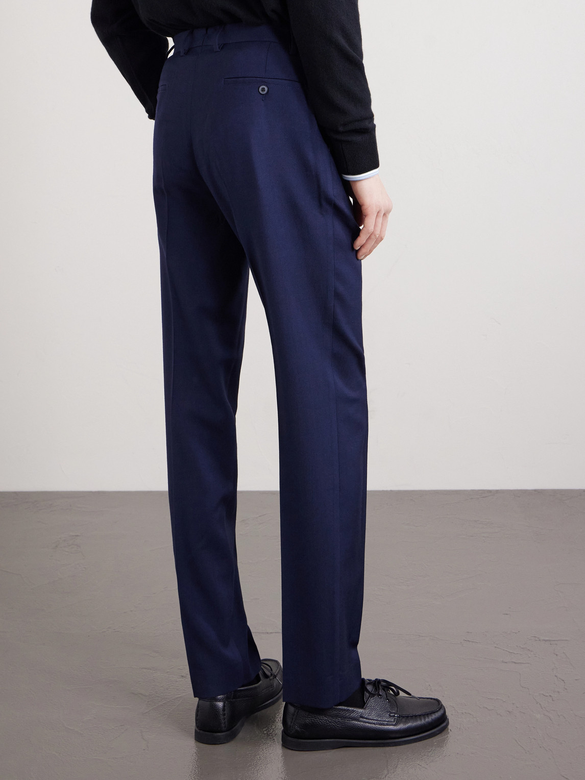  Sunspel - Tapered Pleated Virgin Wool-twill Trousers - Men - Blue - 28w 32l 