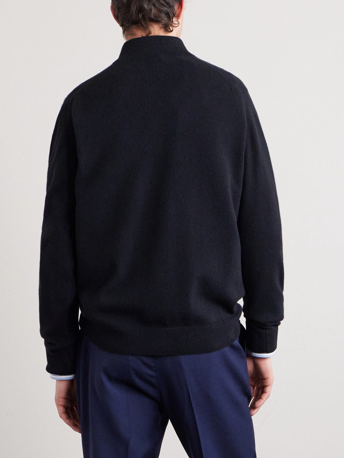  Sunspel - Cashmere Half-zip Sweater - Men - Black - M 