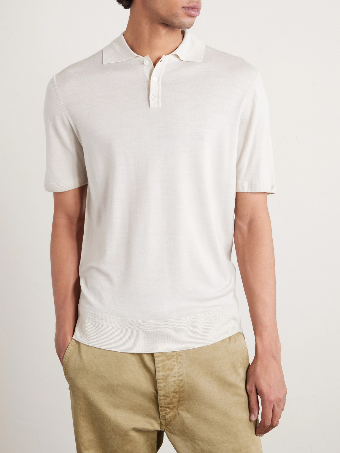  Barena - Marco Merino Wool Polo Shirt - Men - Neutrals - S 