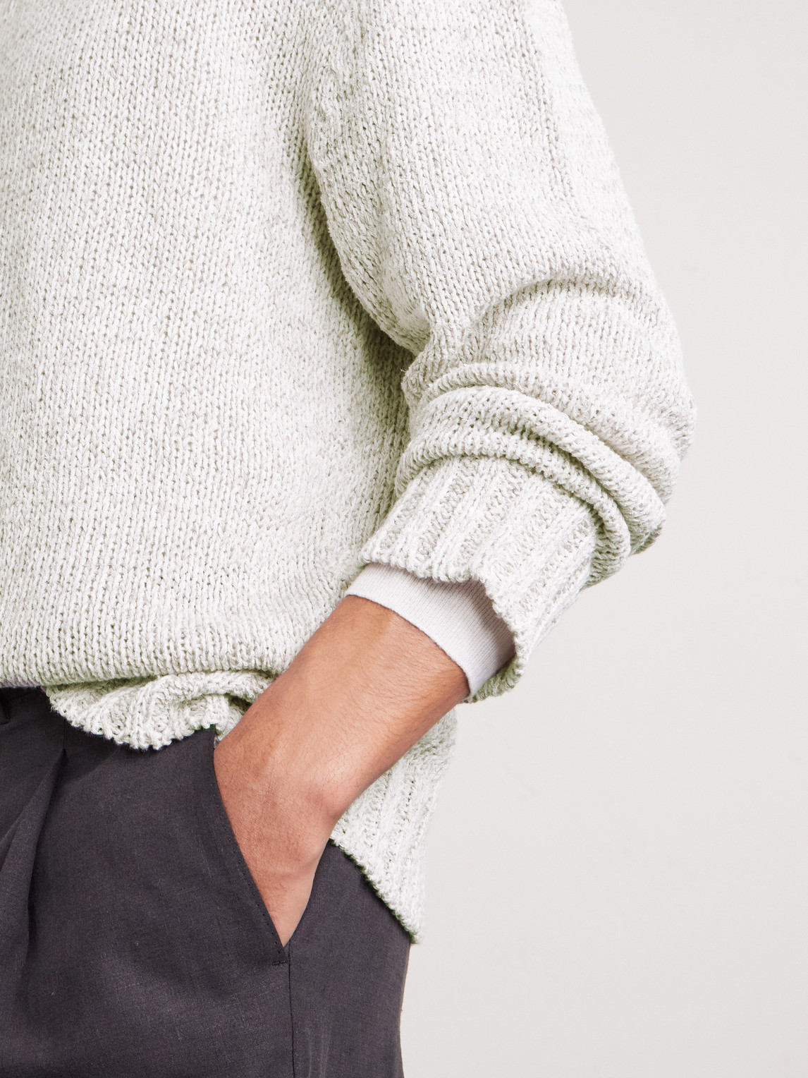  Barena - Caloma Linen And Cotton-blend Sweater - Men - Neutrals - Xs 