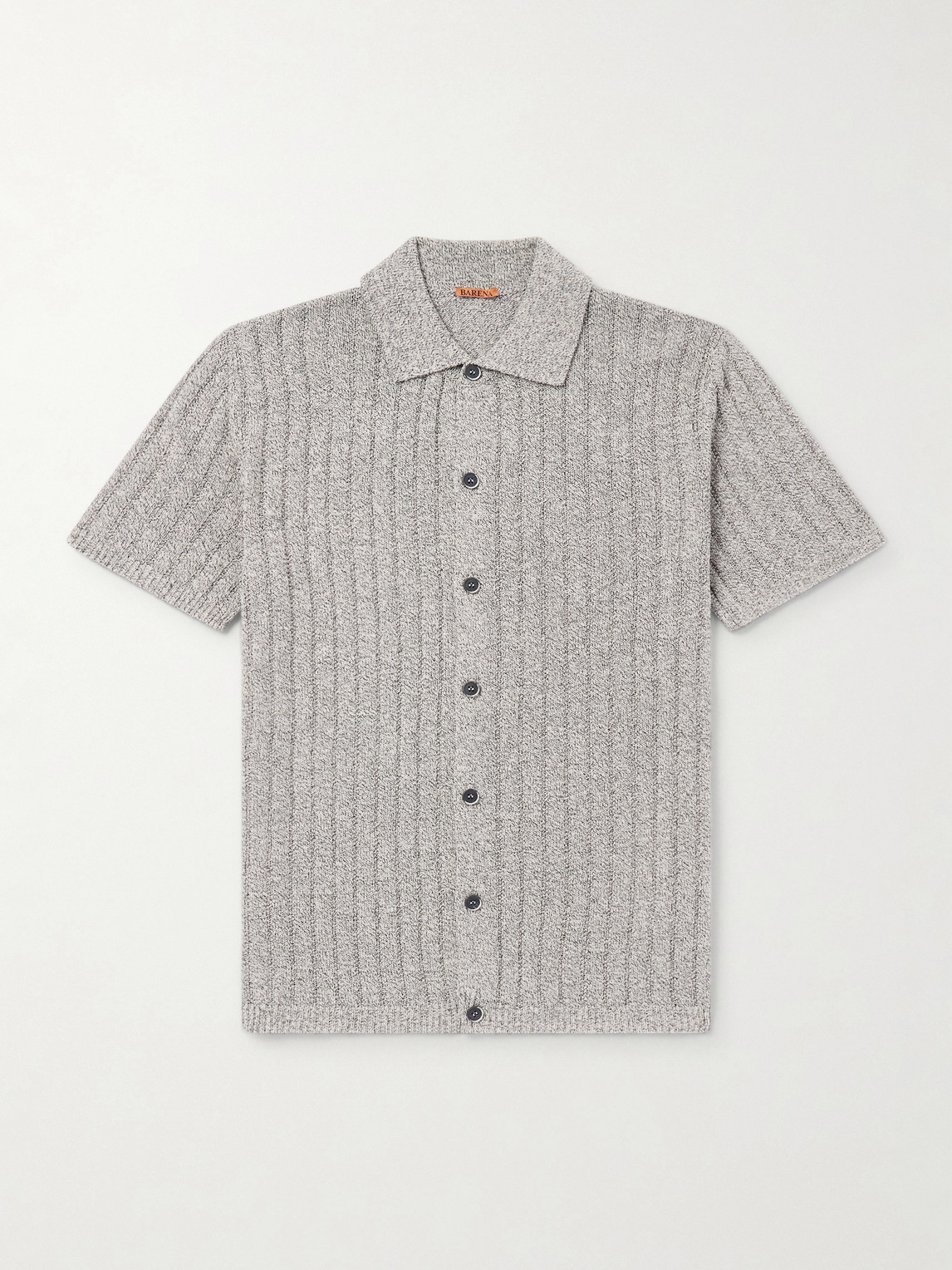 Barena Ribbed Linen and Cotton-Blend Polo hirt - Men