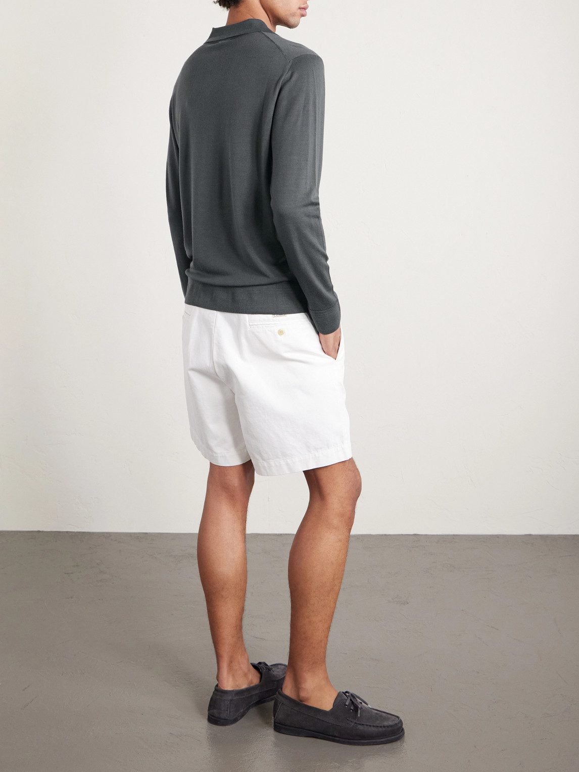  Barena - Pevaron Merino Wool Polo Shirt - Men - Gray - S 