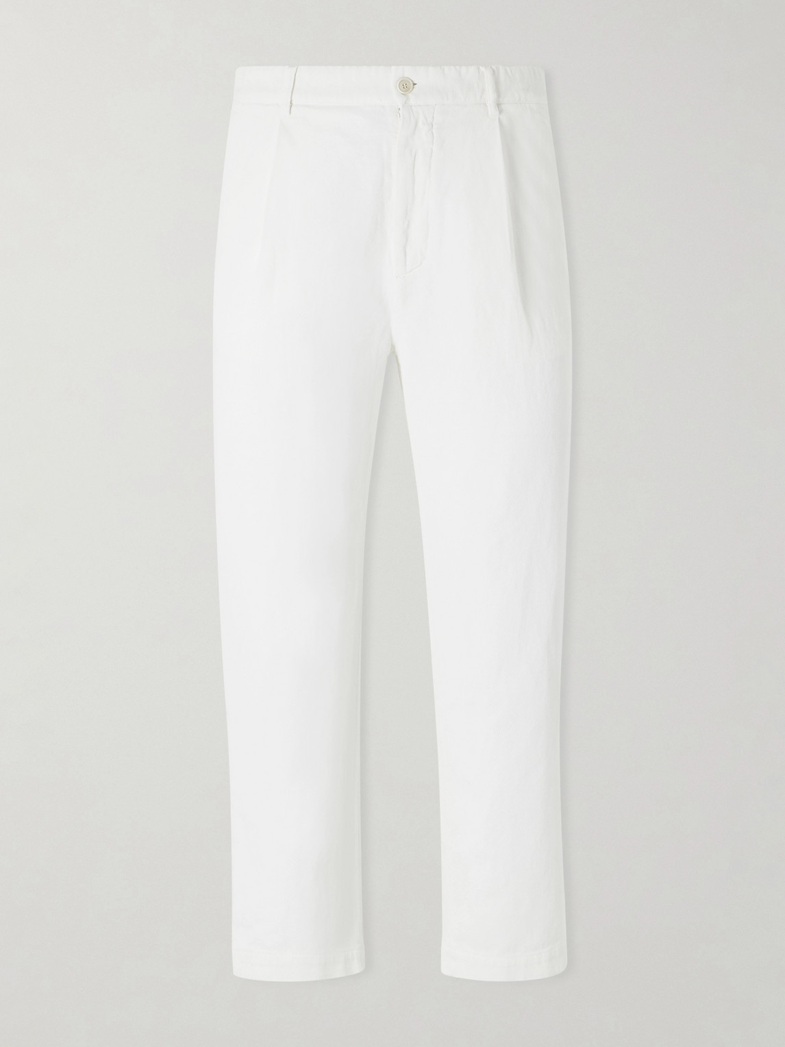 Barena Cropped Tapered Cotton And Linen-Blend Corduroy Trousers IT 48
