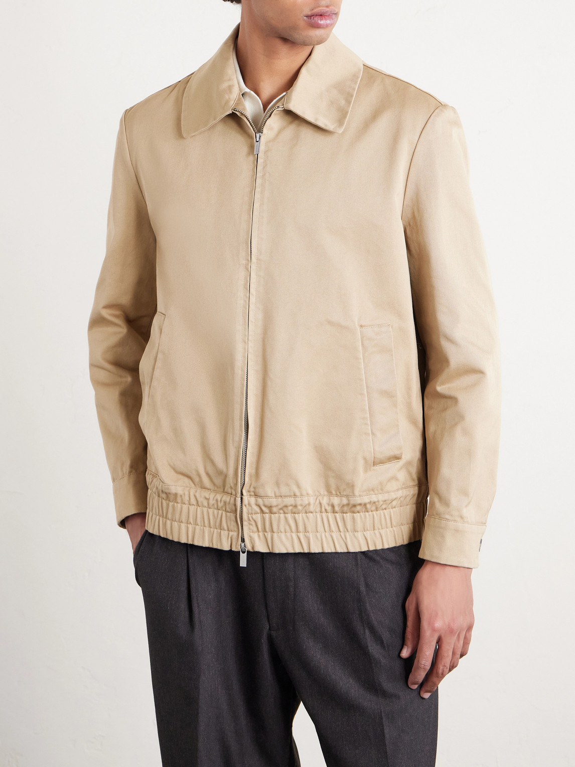  Barena - Cotton-gabardine Blouson Jacket - Men - Neutrals - It 46 