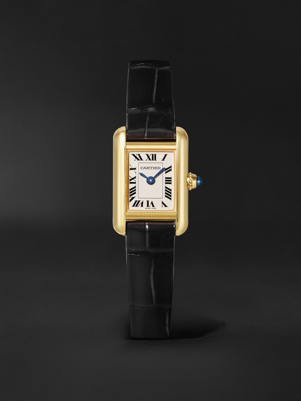 Cartier – Tank Louis Mini 16.5mm 18-Karat Gold Alligator Watch, Ref No. CRWGTA0352