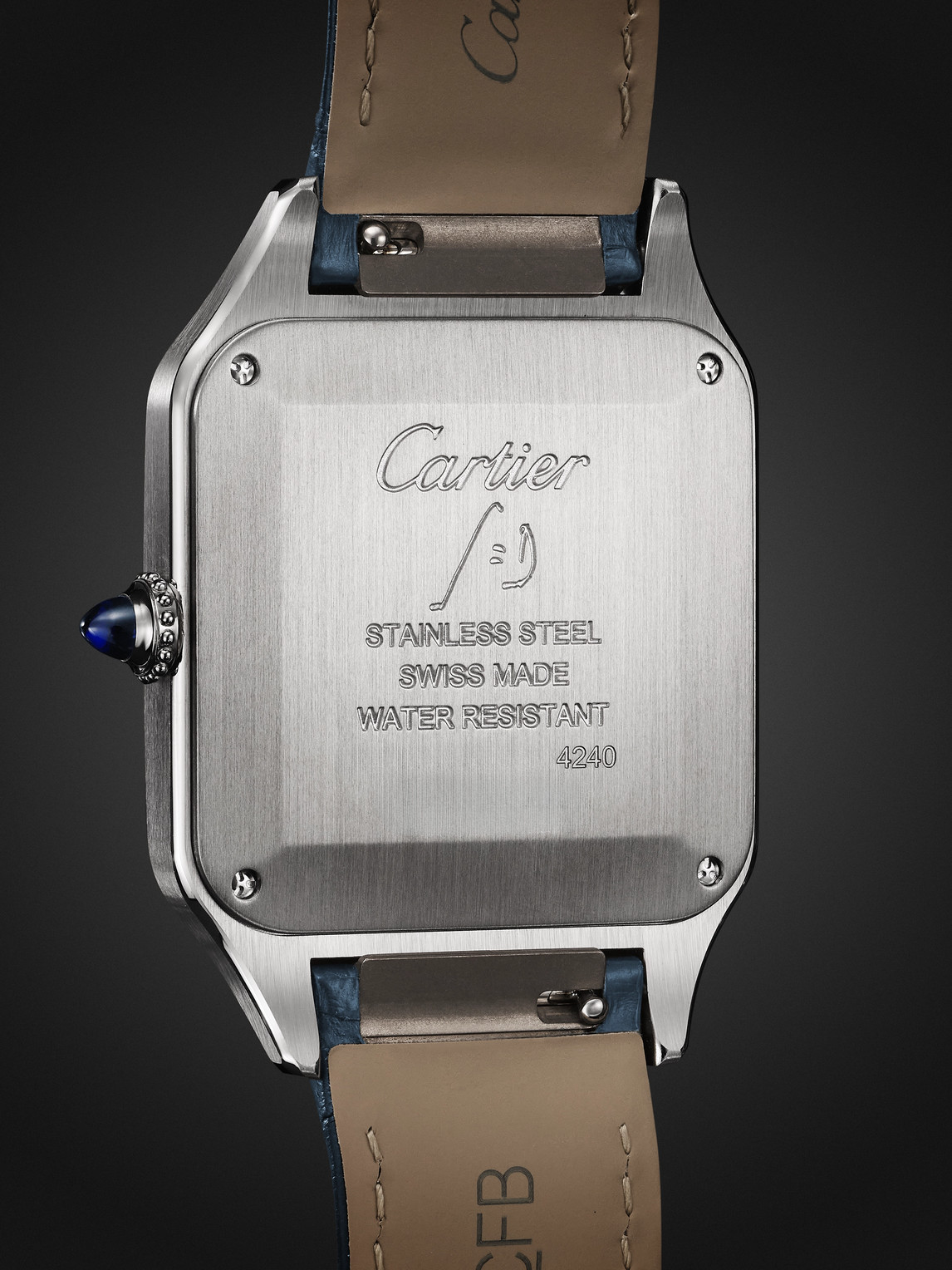  Cartier - Santos-dumont Large 43.5mm Stainless Steel And Alligator Watch, Ref. No. Crw2sa0085 - Men - Silver 