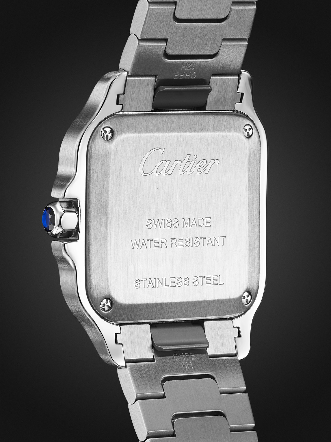  Cartier - Santos De Cartier Small 34.5mm Stainless Steel Interchangeable And Leather Watch, Ref. No. Crwssa0082 - Men - Silver 