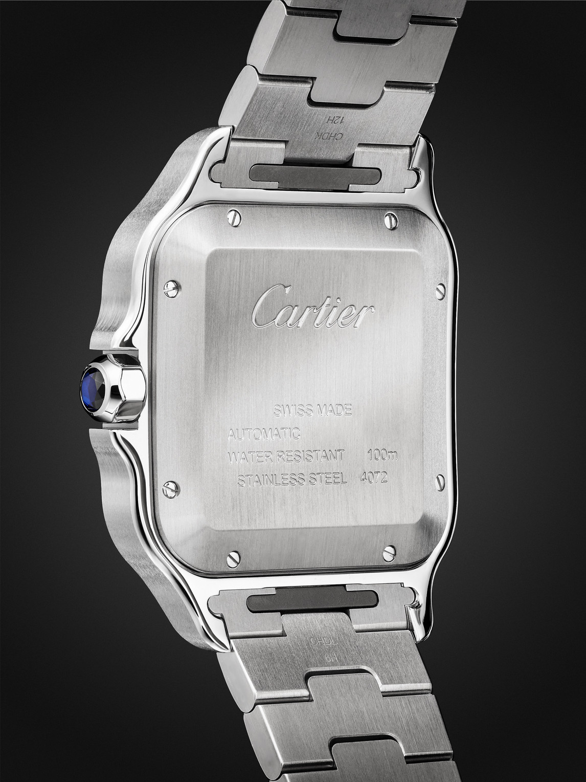  Cartier - Santos Automatic Medium 35.1mm Stainless Steel Interchangeable Leather Watch, Ref. No. Crwssa0029 - Men - White 