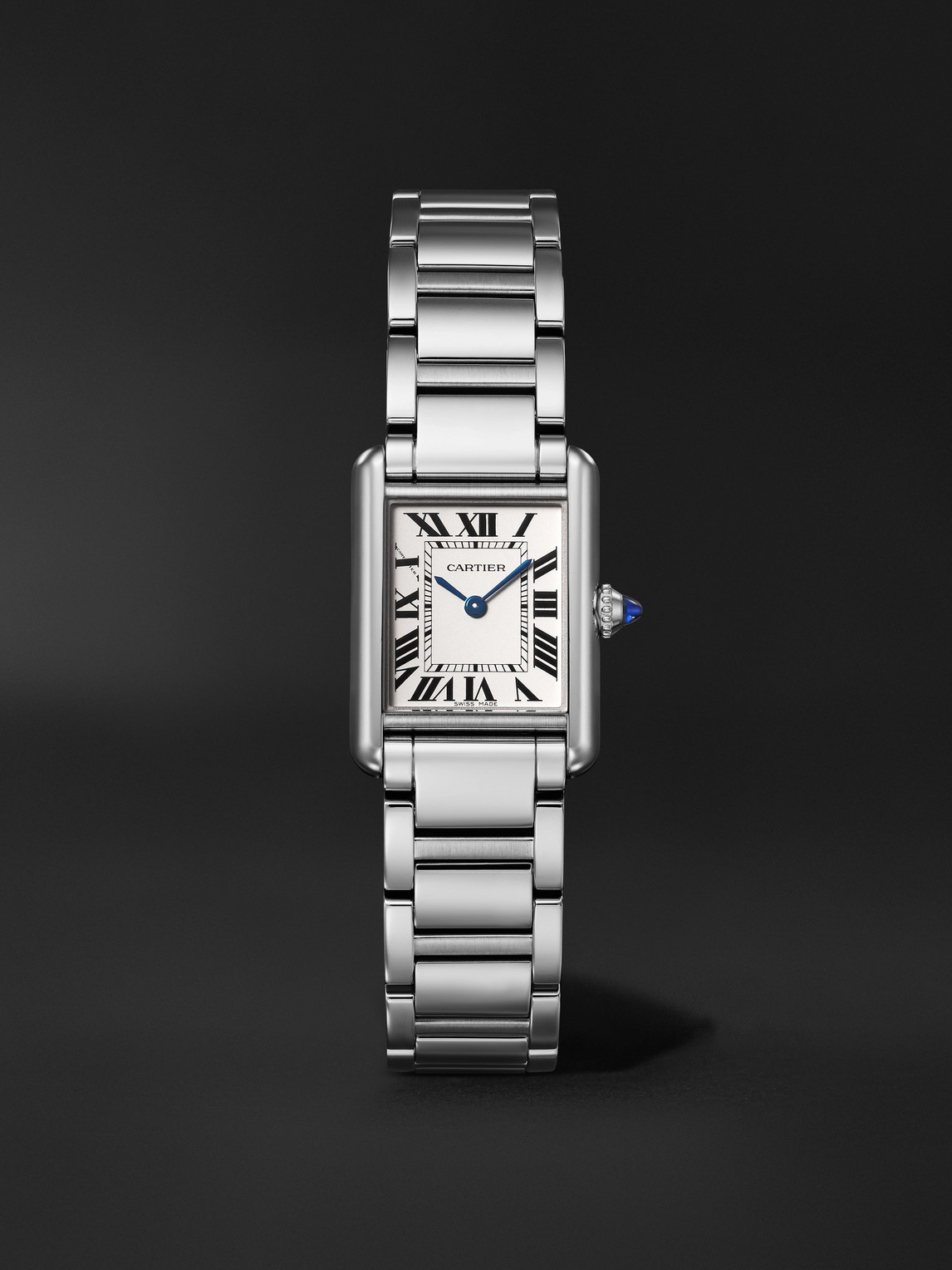 Cartier Cartier - Tank Must de Cartier Small SolarBeat™ 29.5mm Stainless Steel Watch, Ref. No. WSTA0121 - Men - White aus 100% Stainless Steel in White