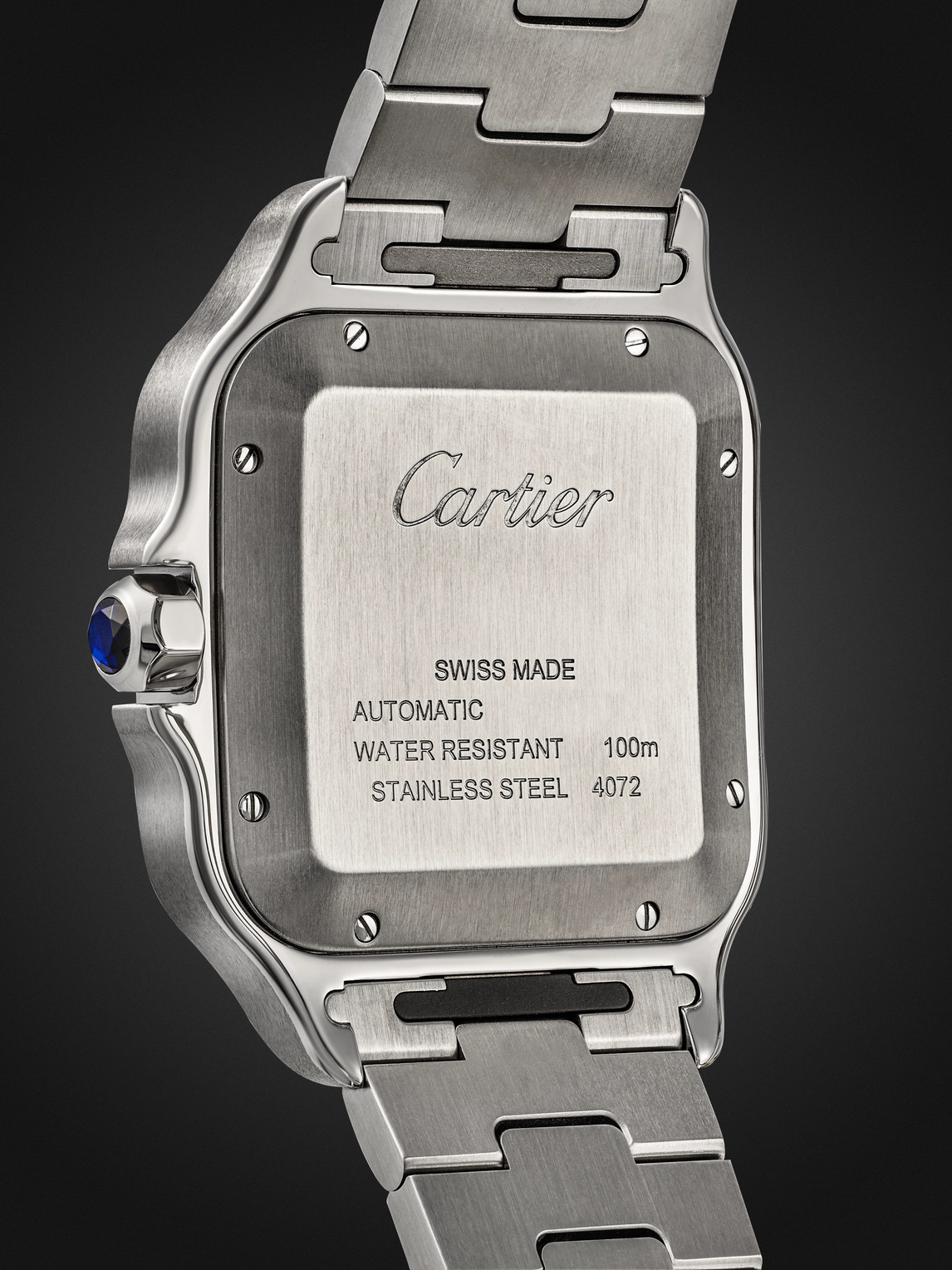  Cartier - Santos De Cartier Large Automatic 39.8mm Interchangeable Stainless Steel And Alligator Watch, Ref. No. Wssa0062 - Men - Green 