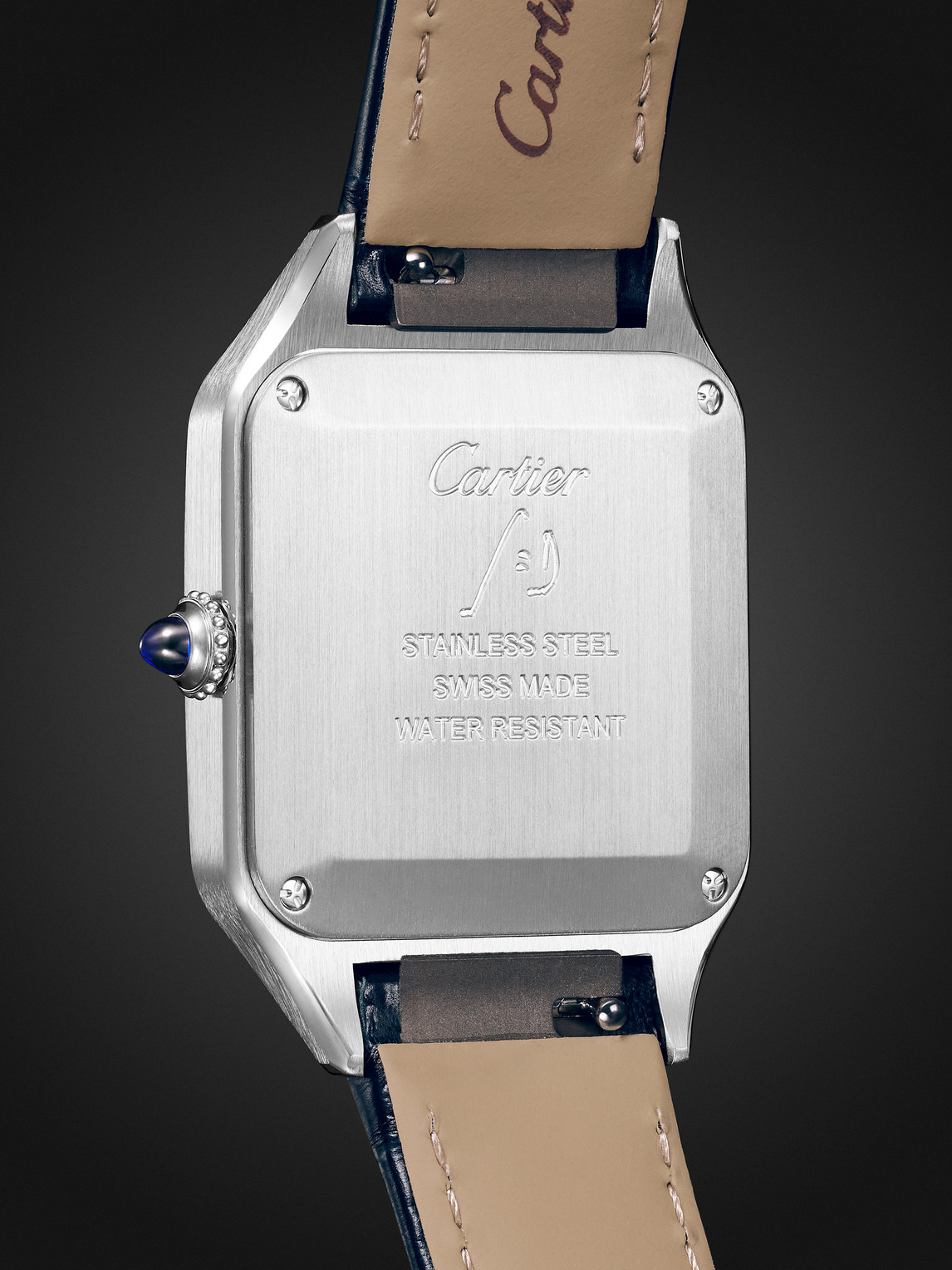  Cartier - Santos-dumont Small 38mm Stainless Steel And Alligator Watch, Ref. No. Wssa0086 - Men - Silver 