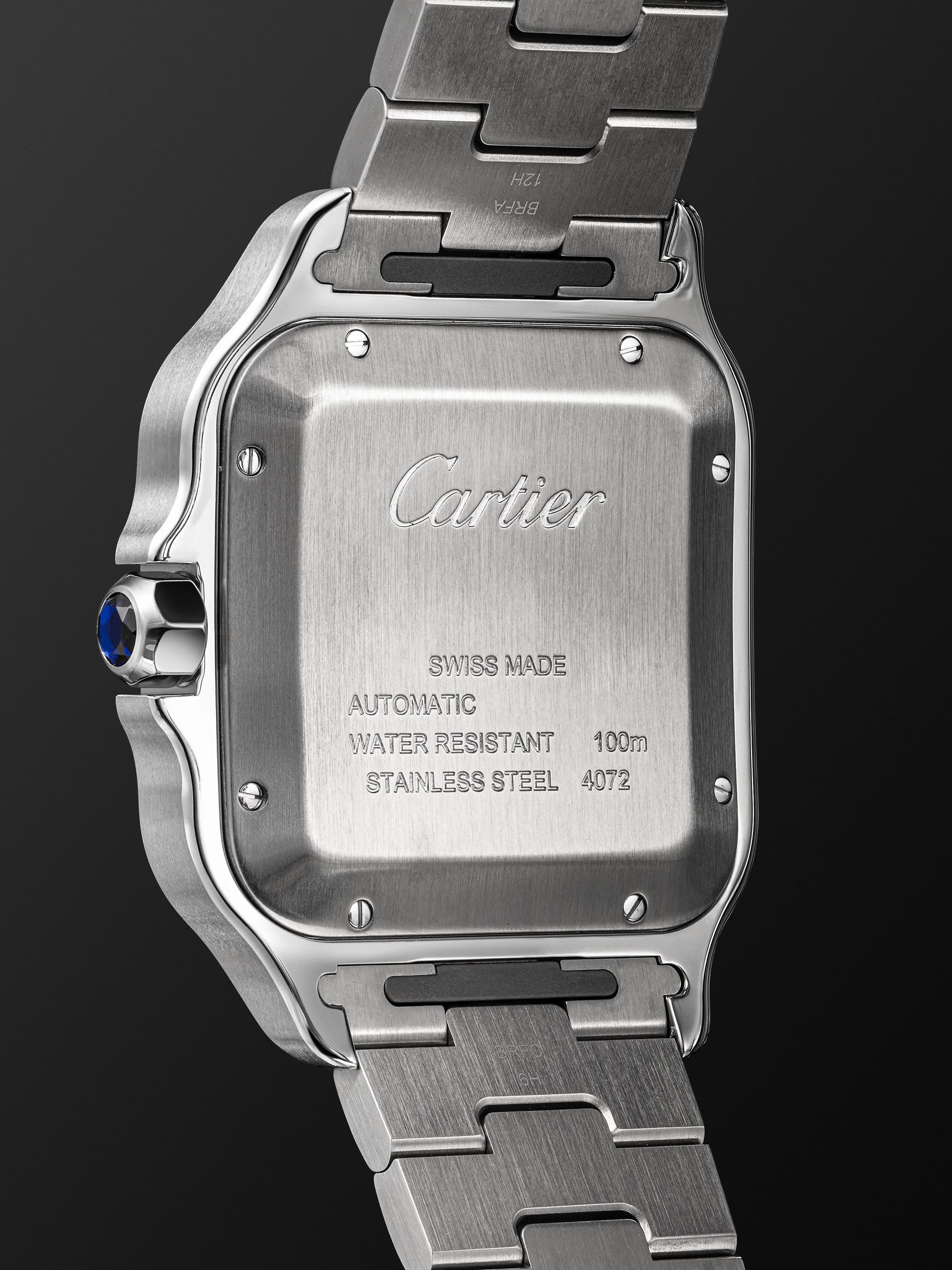 CARTIER Santos Automatic 39.8mm Interchangeable Stainless Steel and Leather Watch , Ref. No. WSSA0009