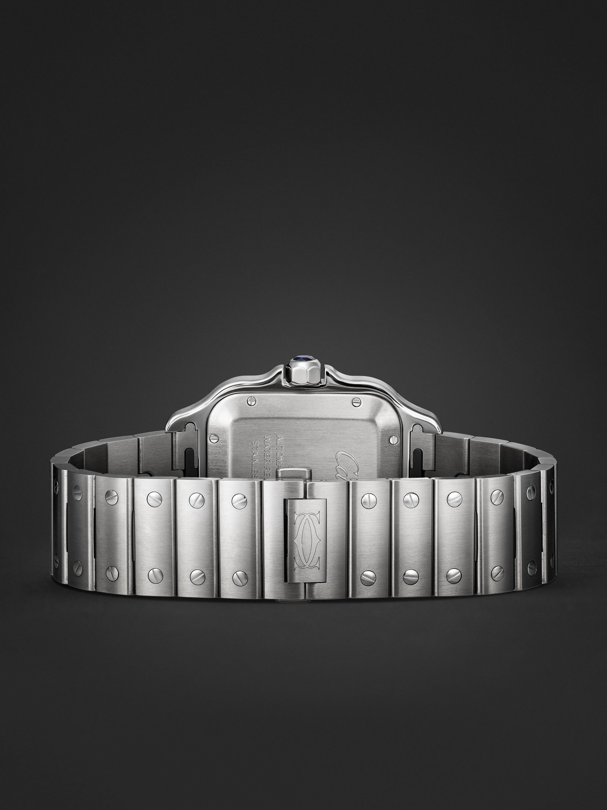 CARTIER Santos Automatic 39.8mm Interchangeable Stainless Steel and Leather Watch , Ref. No. WSSA0009