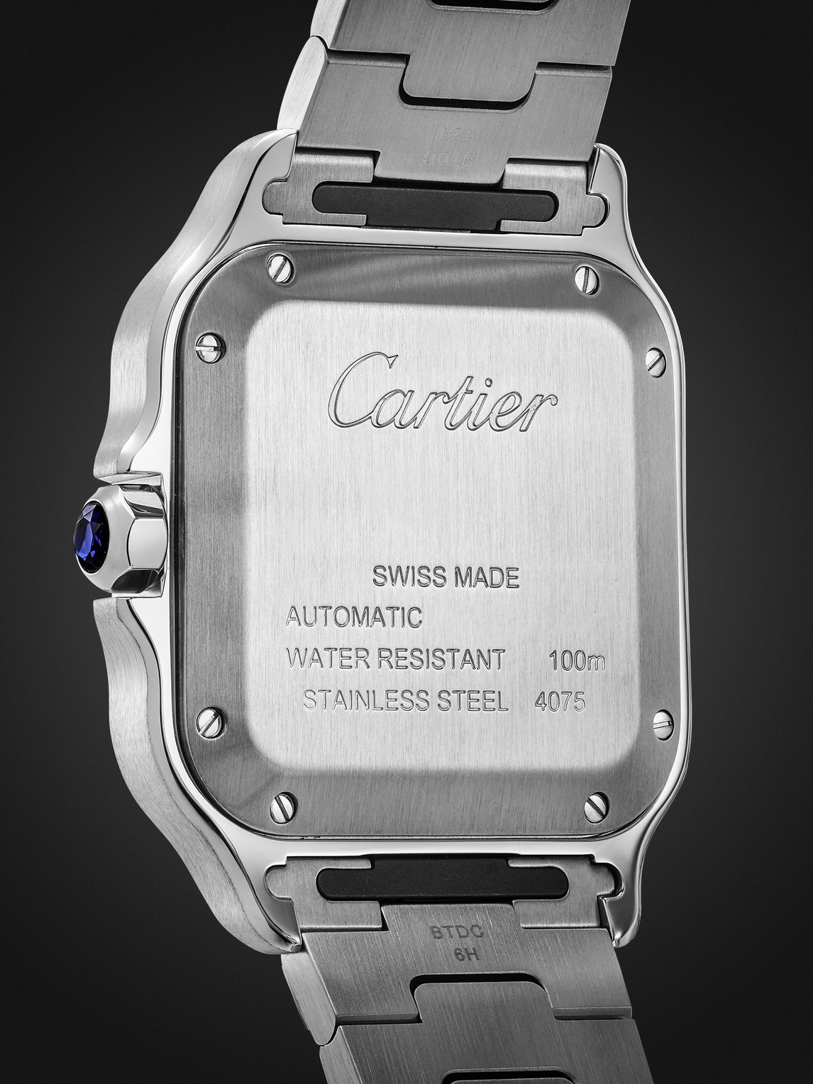  Cartier - Santos Automatic Medium 41.9mm Interchangeable Stainless Steel And Alligator Watch, Ref. No. Wssa0061 - Men - Green 