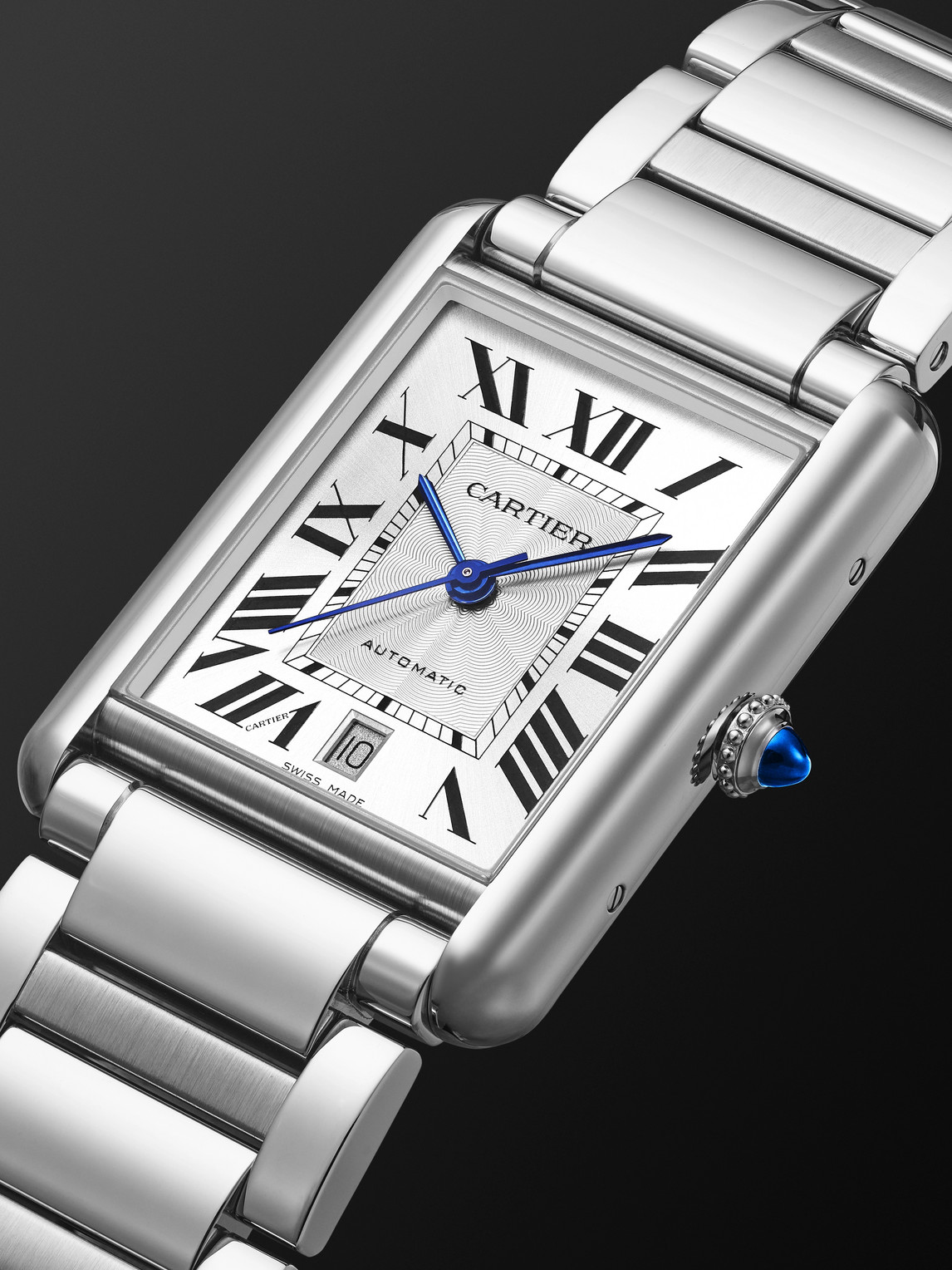  Cartier - Tank Must Extra-large Automatic 31mm Stainless Steel Watch, Ref. No. Wsta0053 - Men - White 