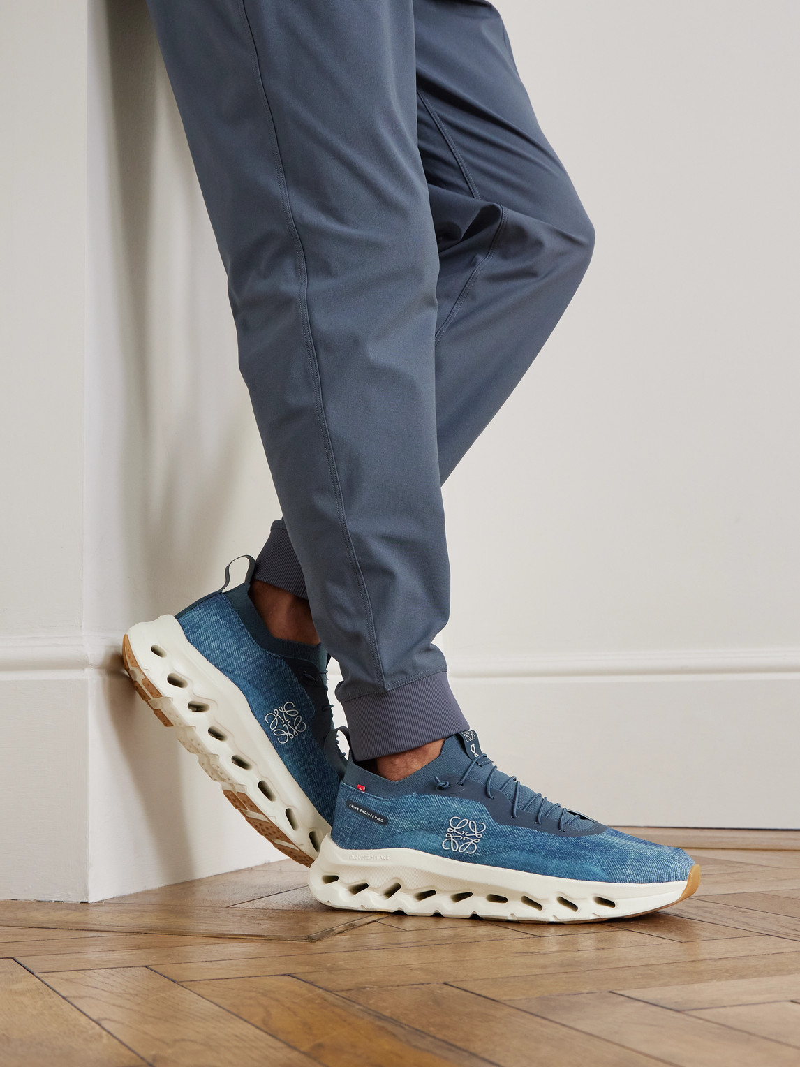 Loewe On Cloudtilt 8 Mesh And Stretch-knit Running Sneakers In Blue
