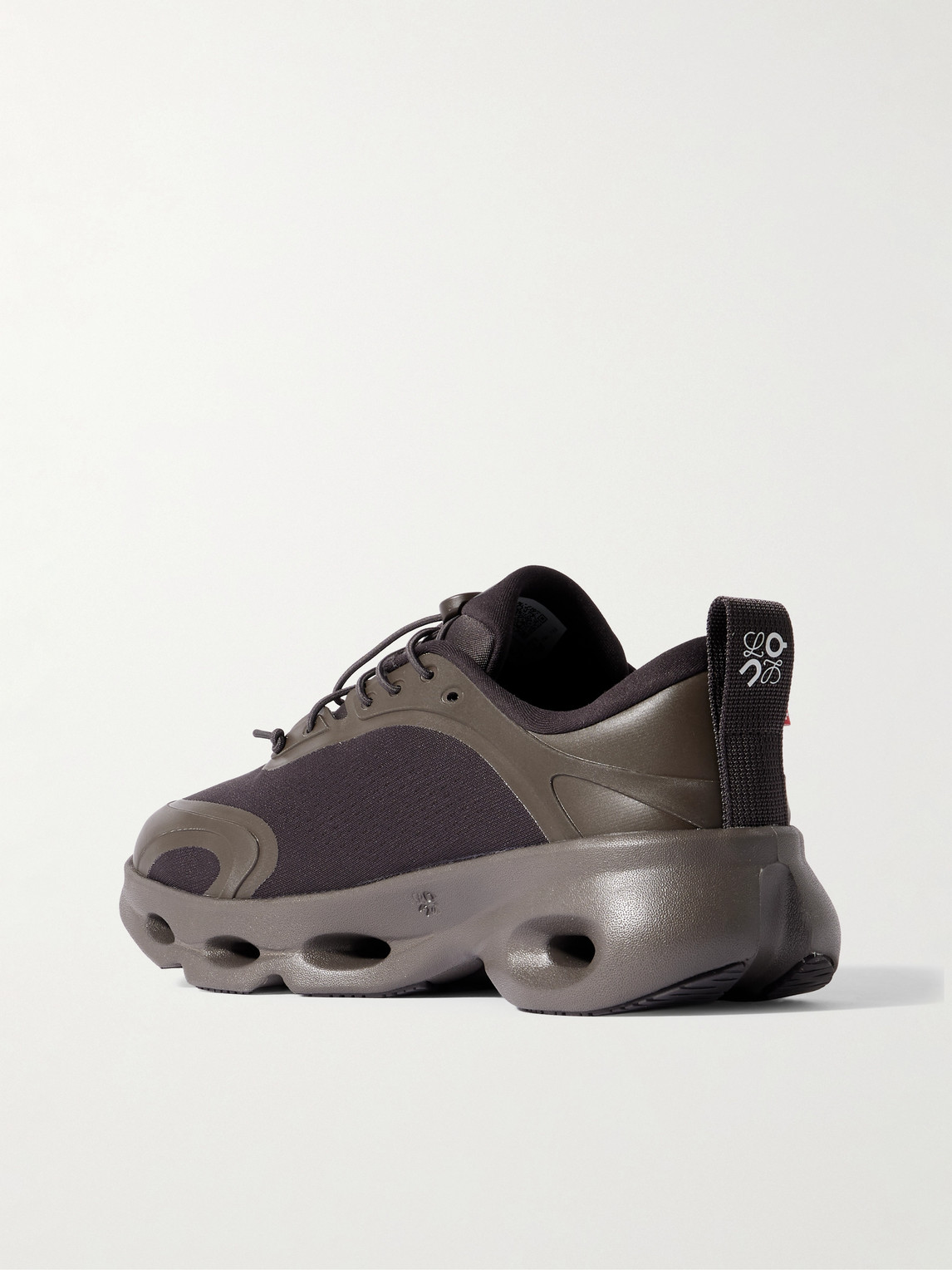 Loewe On 8 Cloud Rubber-trimmed Mesh Sneakers In Brown