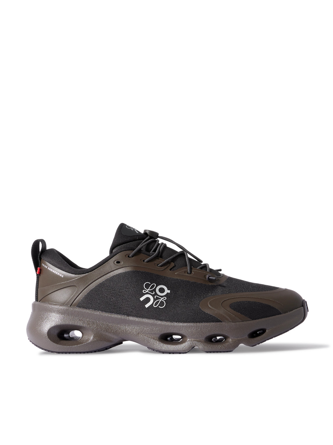 Loewe On 8 Cloud Rubber-trimmed Mesh Sneakers In Brown