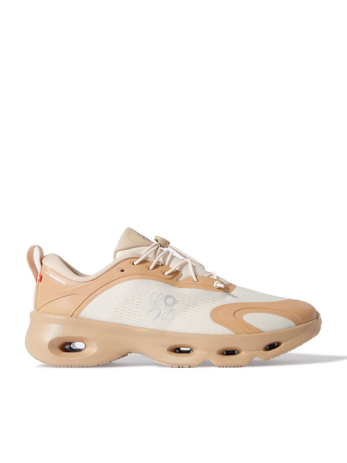 Loewe On 8 Cloud Rubber-trimmed Mesh Sneakers In Brown