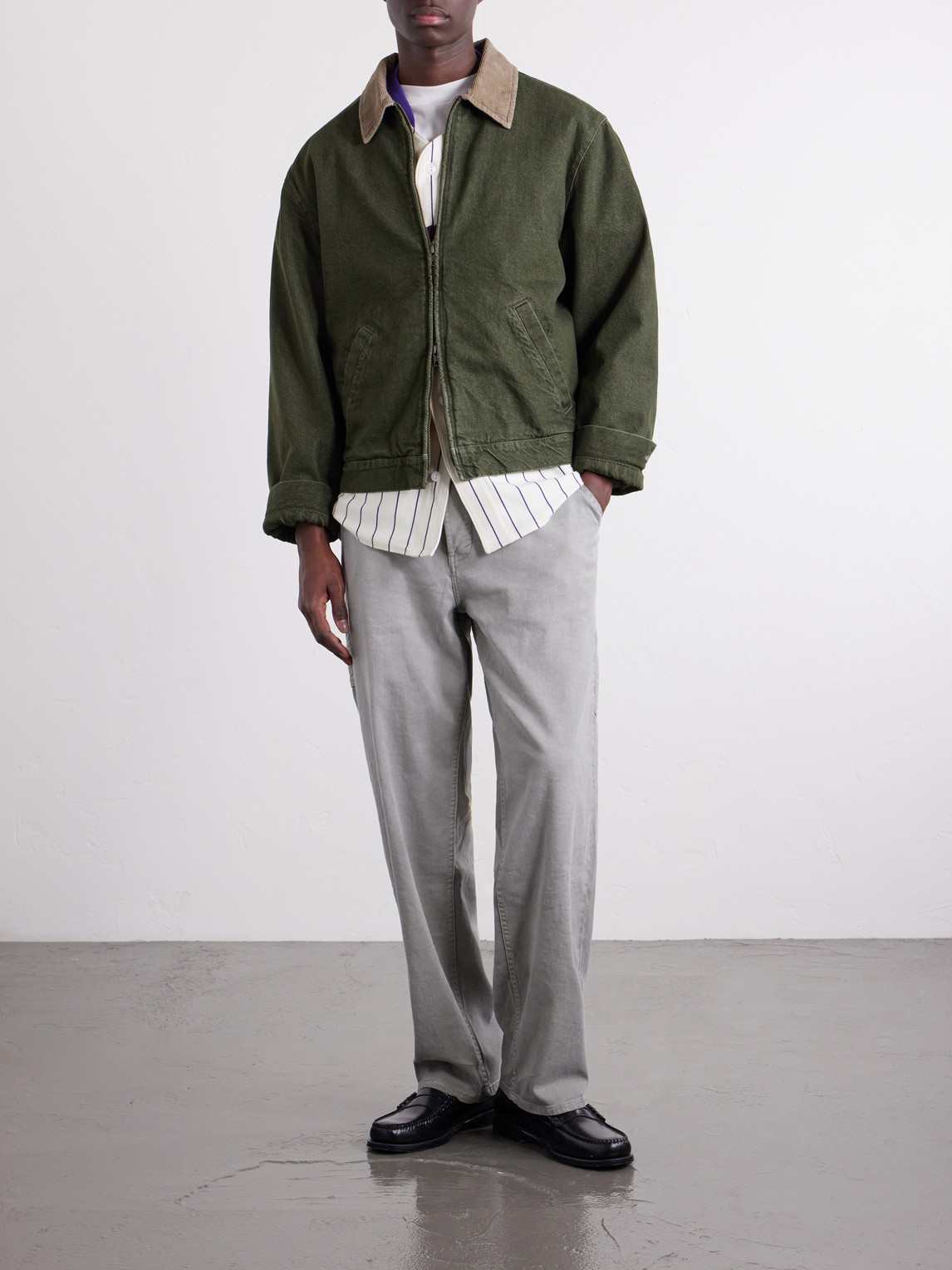 Aimé Leon Dore - Corduroy-Trimmed Denim Jacket