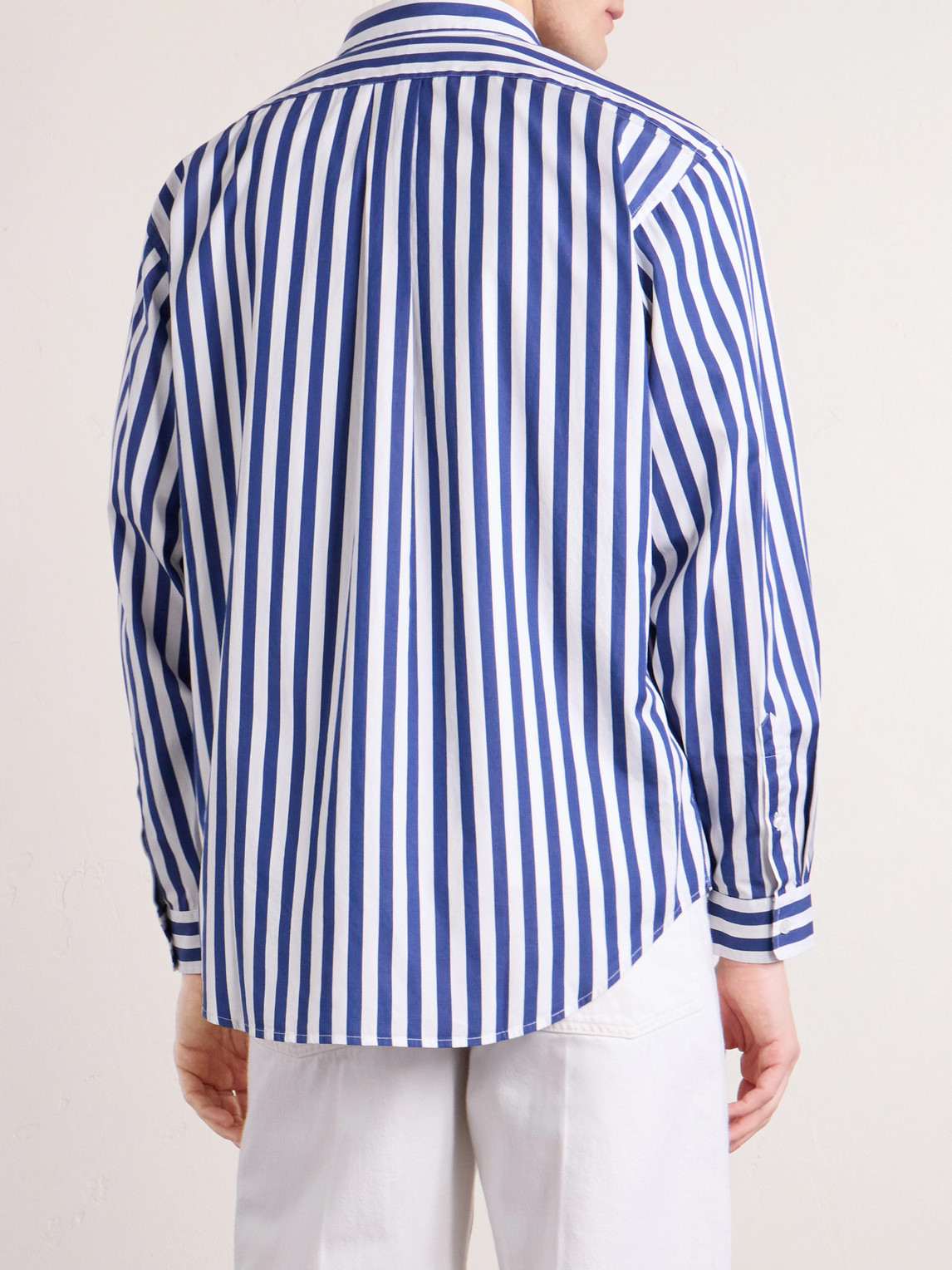 Aimé Leon Dore - Oversized Logo-Embroidered Striped Cotton Shirt