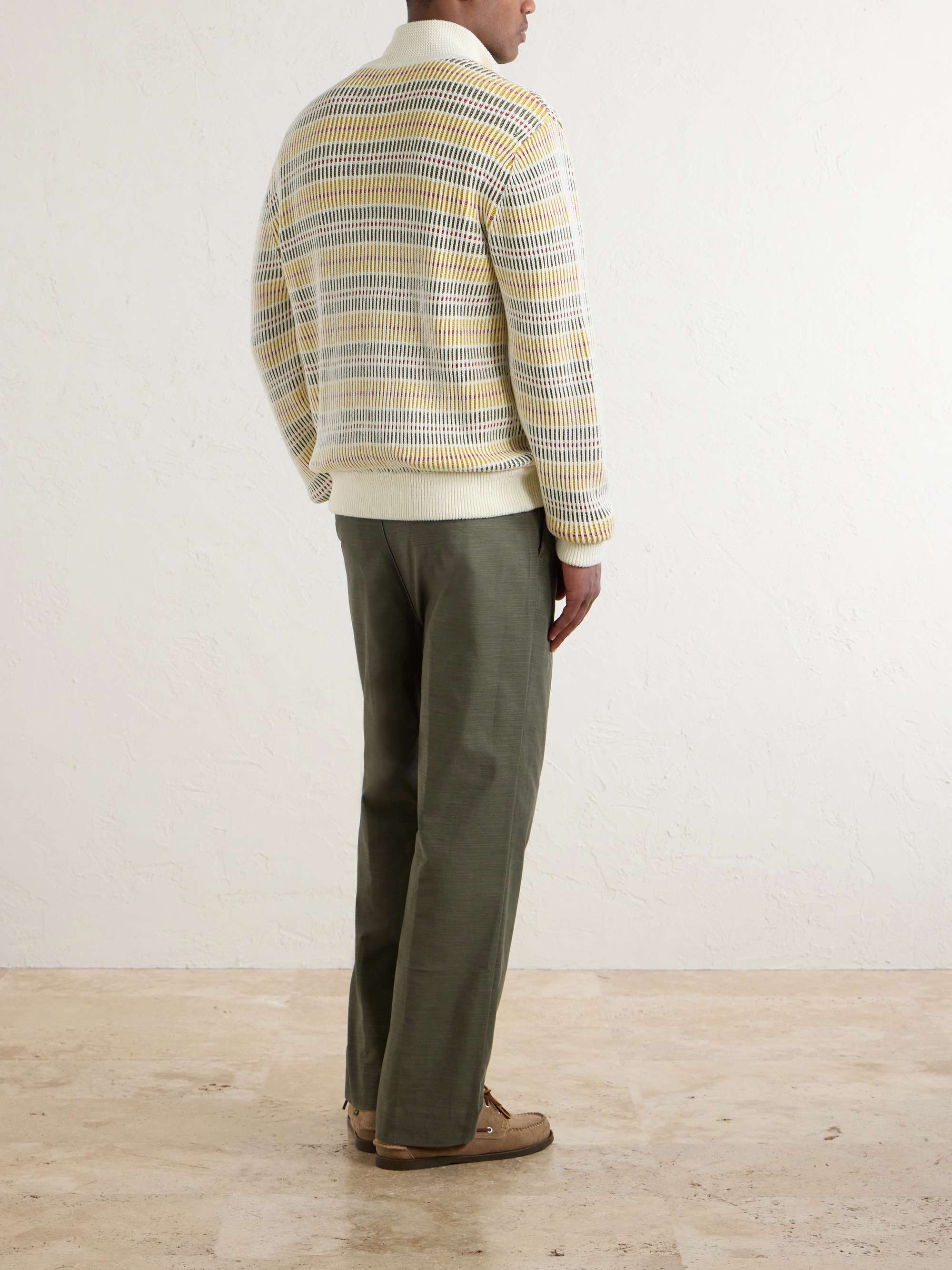 AIMÉ LEON DORE Cable-Knit Cotton Zip-Up Sweater for Men | MR PORTER