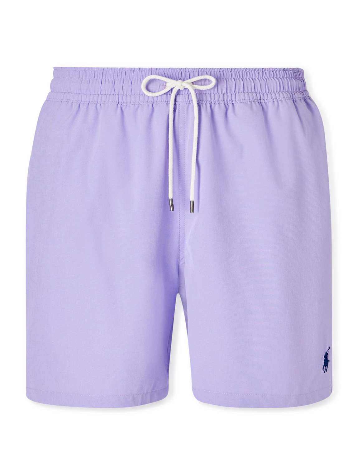 Polo Ralph Lauren Traveler Straight-leg Mid-length Recycled Swim Shorts In Multi