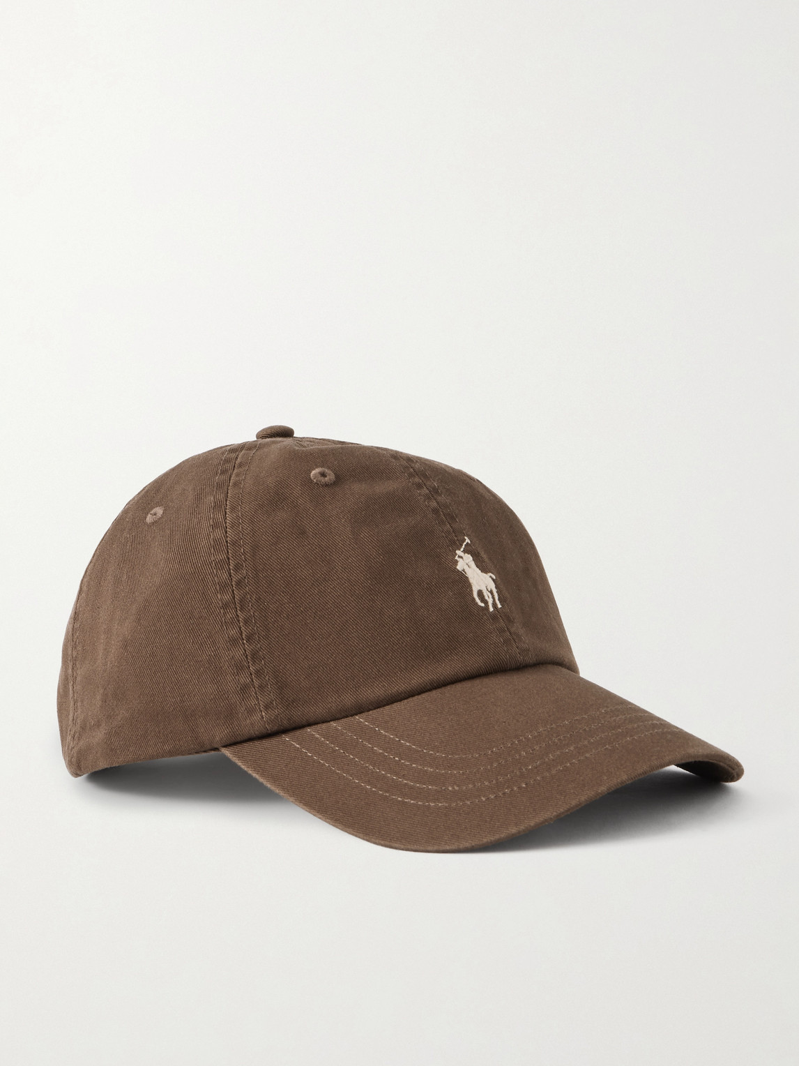 Polo Ralph Lauren Logo-embroidered Cotton-canvas Baseball Cap In Brown
