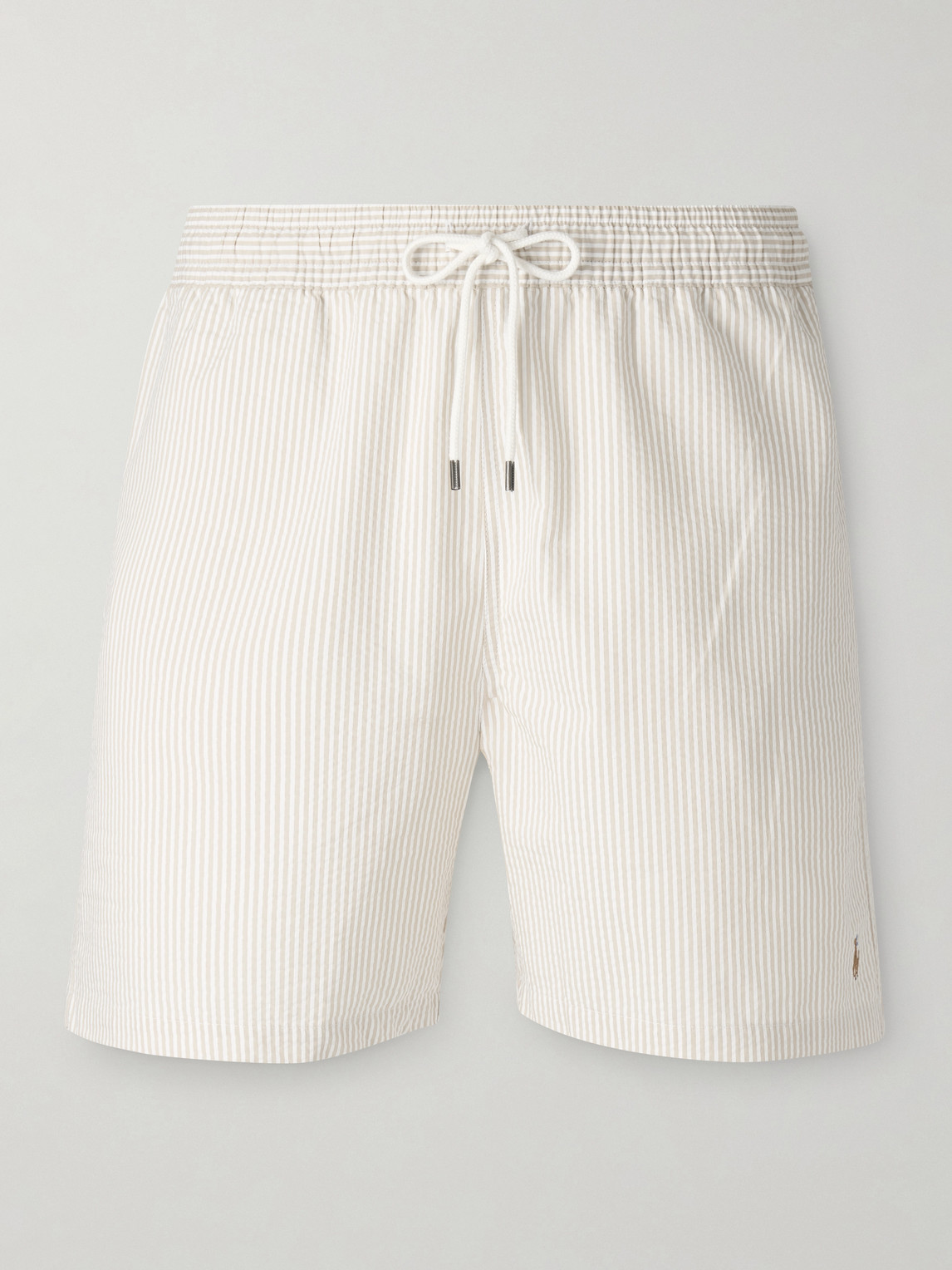 Polo Ralph Lauren Mid-Length Cotton-Blend Seersucker Swim Shorts - Men
