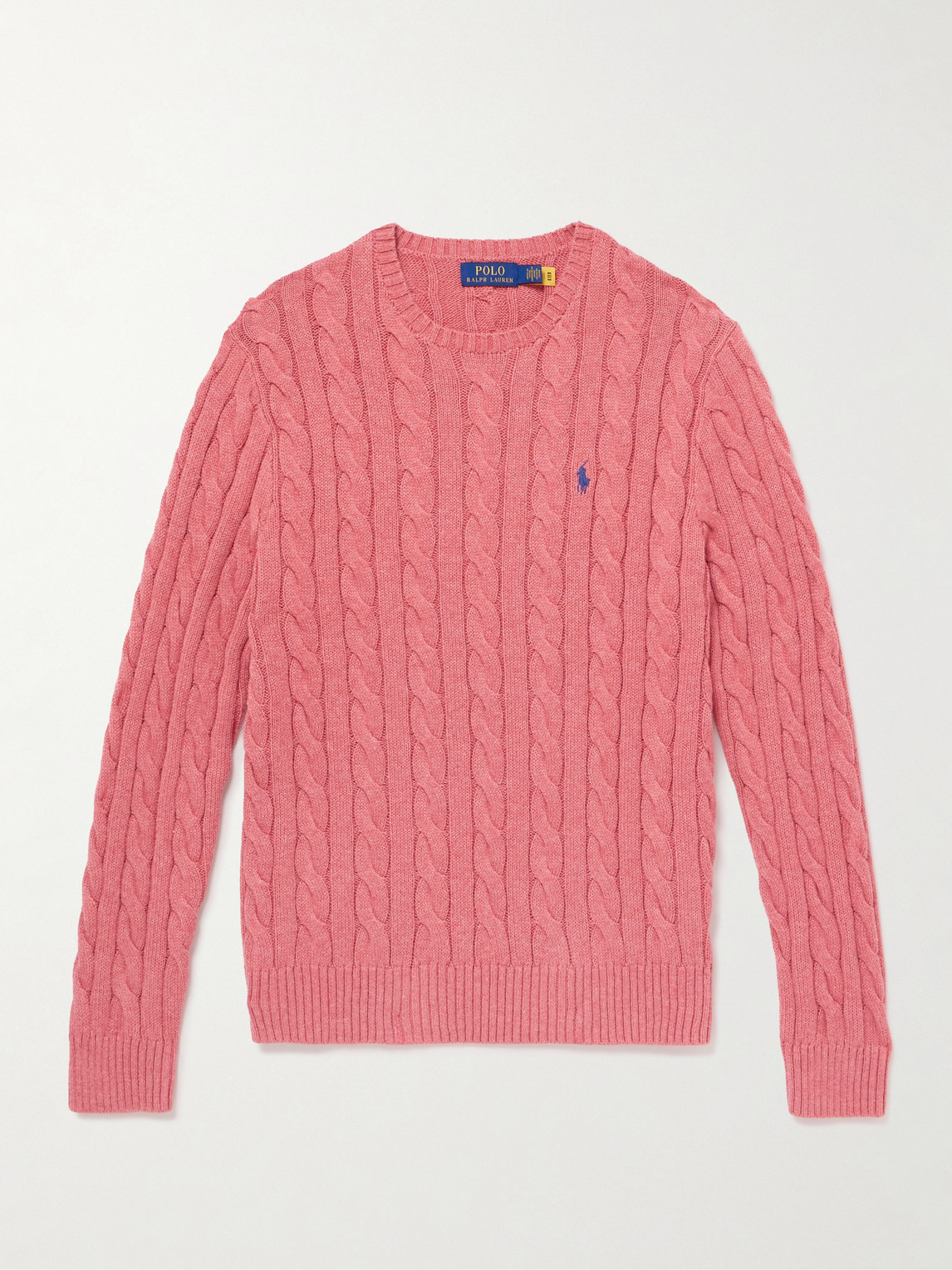 Polo Ralph Lauren Logo-Embroidered Cable-Knit Cotton weater - Men
