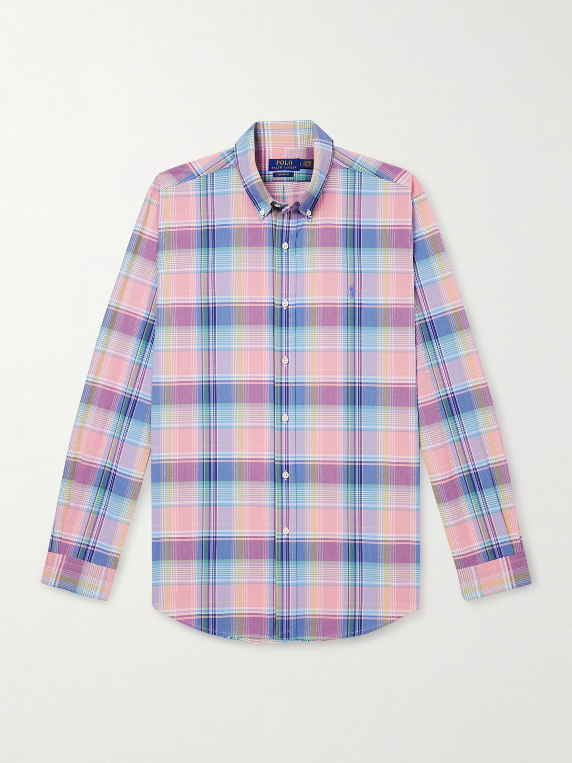 Polo Ralph Lauren Button-Down Collar Logo-Embroidered Checked Cotton Shirt - Men