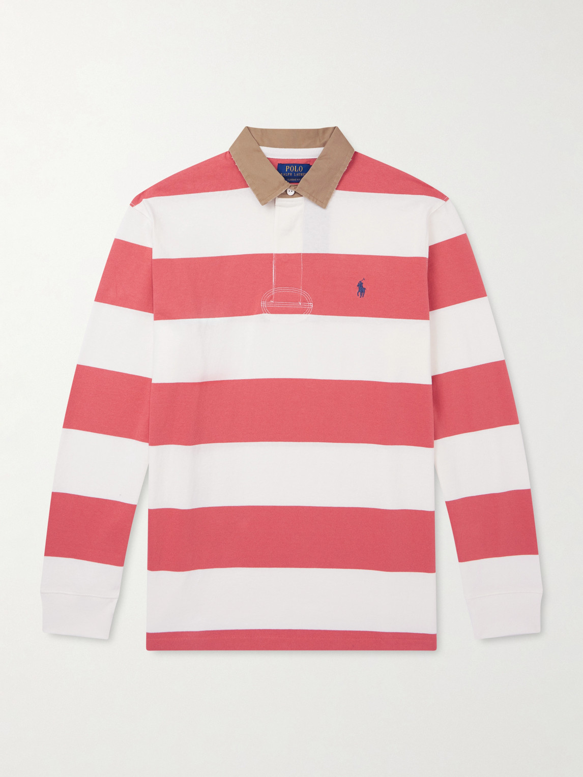 Polo Ralph Lauren Logo-Embroidered Striped Cotton-Jersey Rugby Shirt - Men