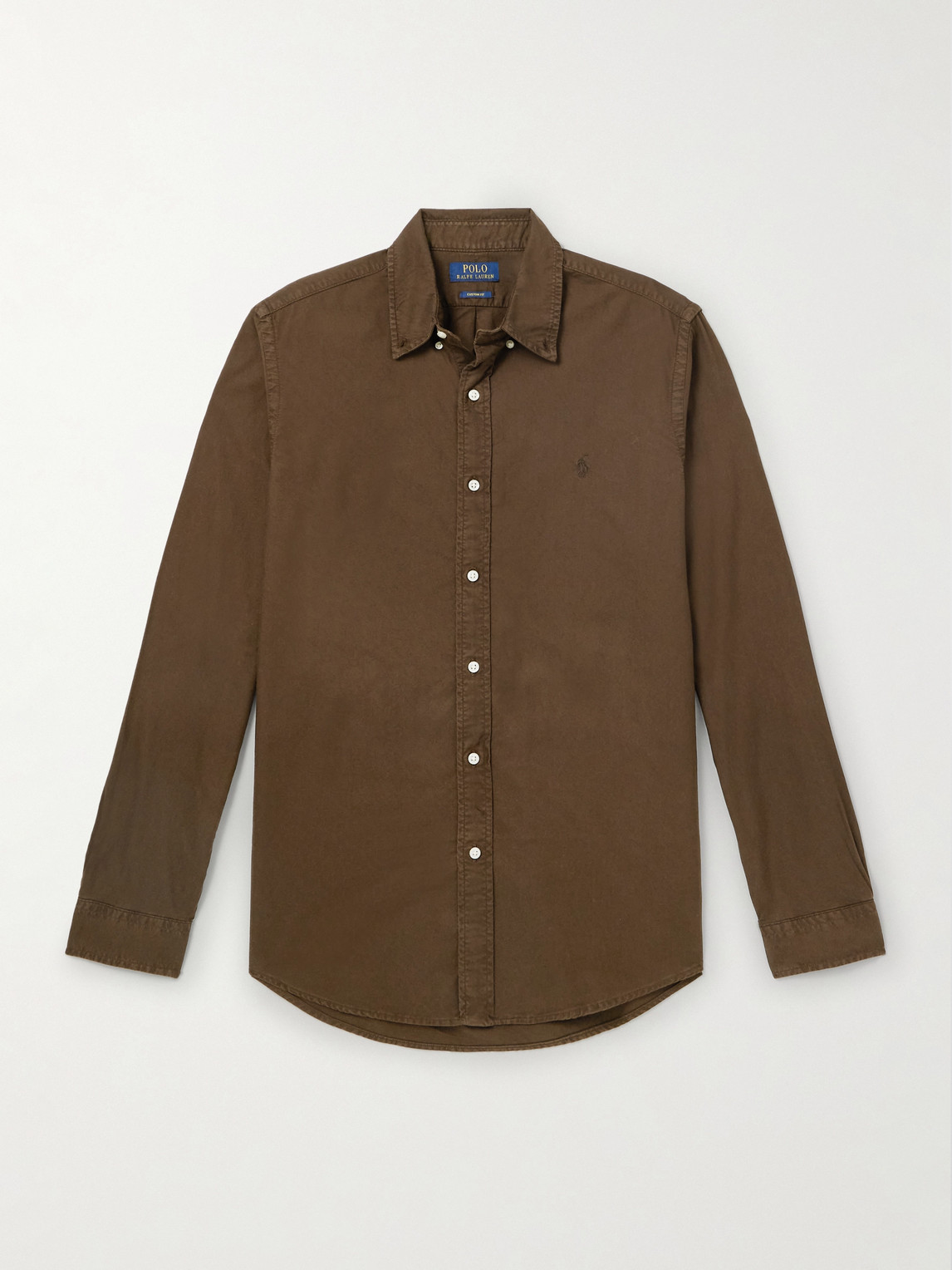 Polo Ralph Lauren Button-Down Collar Logo-Embroidered Cotton Shirt - Men