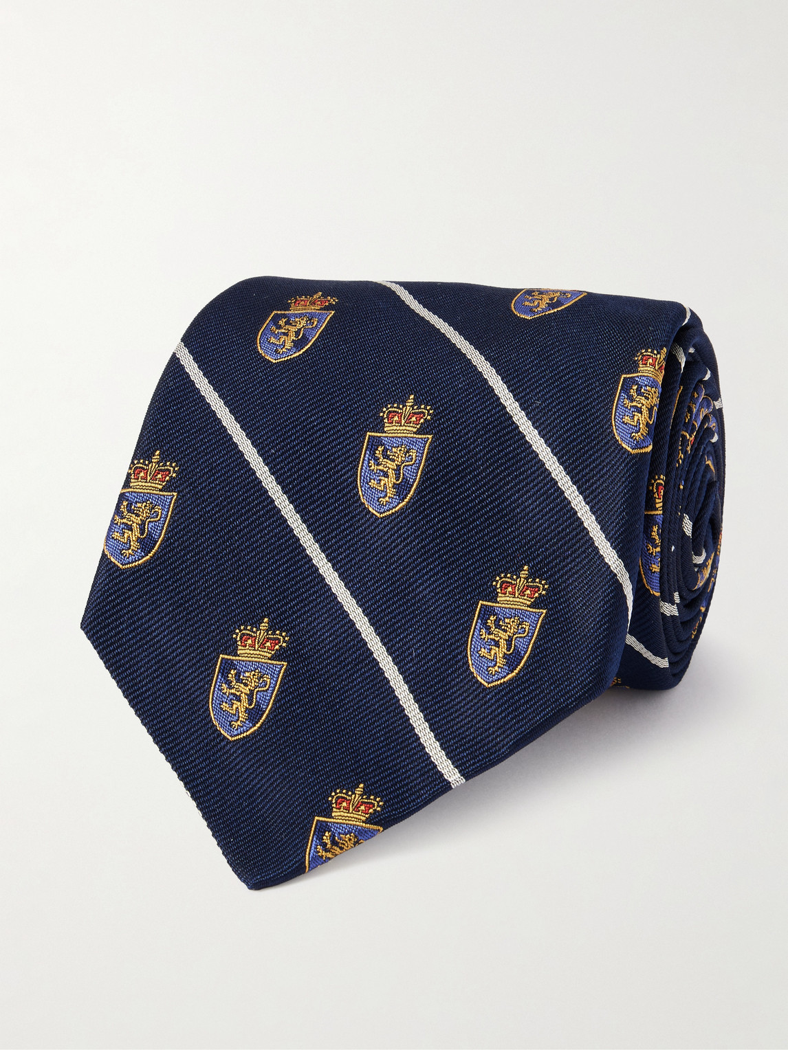 Polo Ralph Lauren Club 9cm Embroidered Striped Silk-Twill Tie - Men
