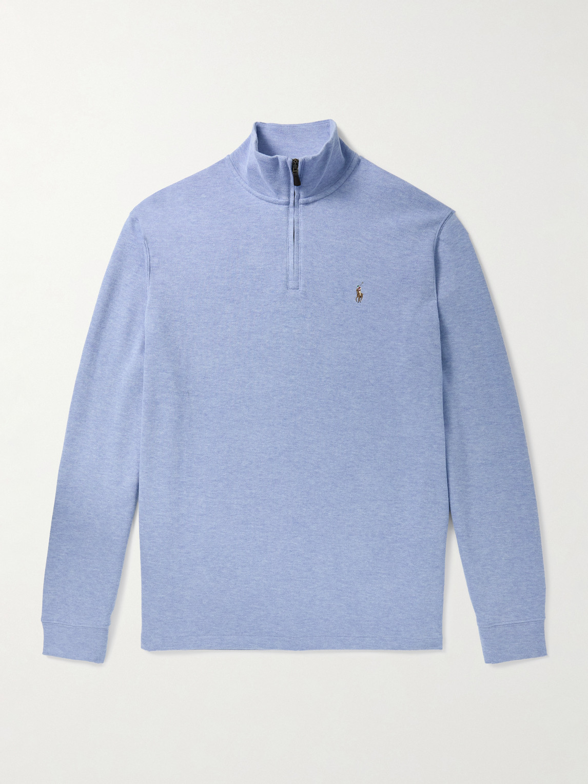 Polo Ralph Lauren Logo-Embroidered Cotton Half-Zip Sweater - Men