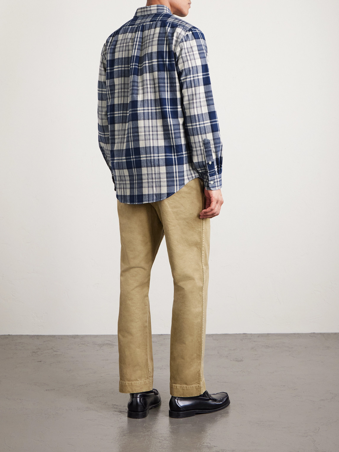 Polo Ralph Lauren Button-down Collar Logo-embroidered Checked Cotton Oxford Shirt In Blue