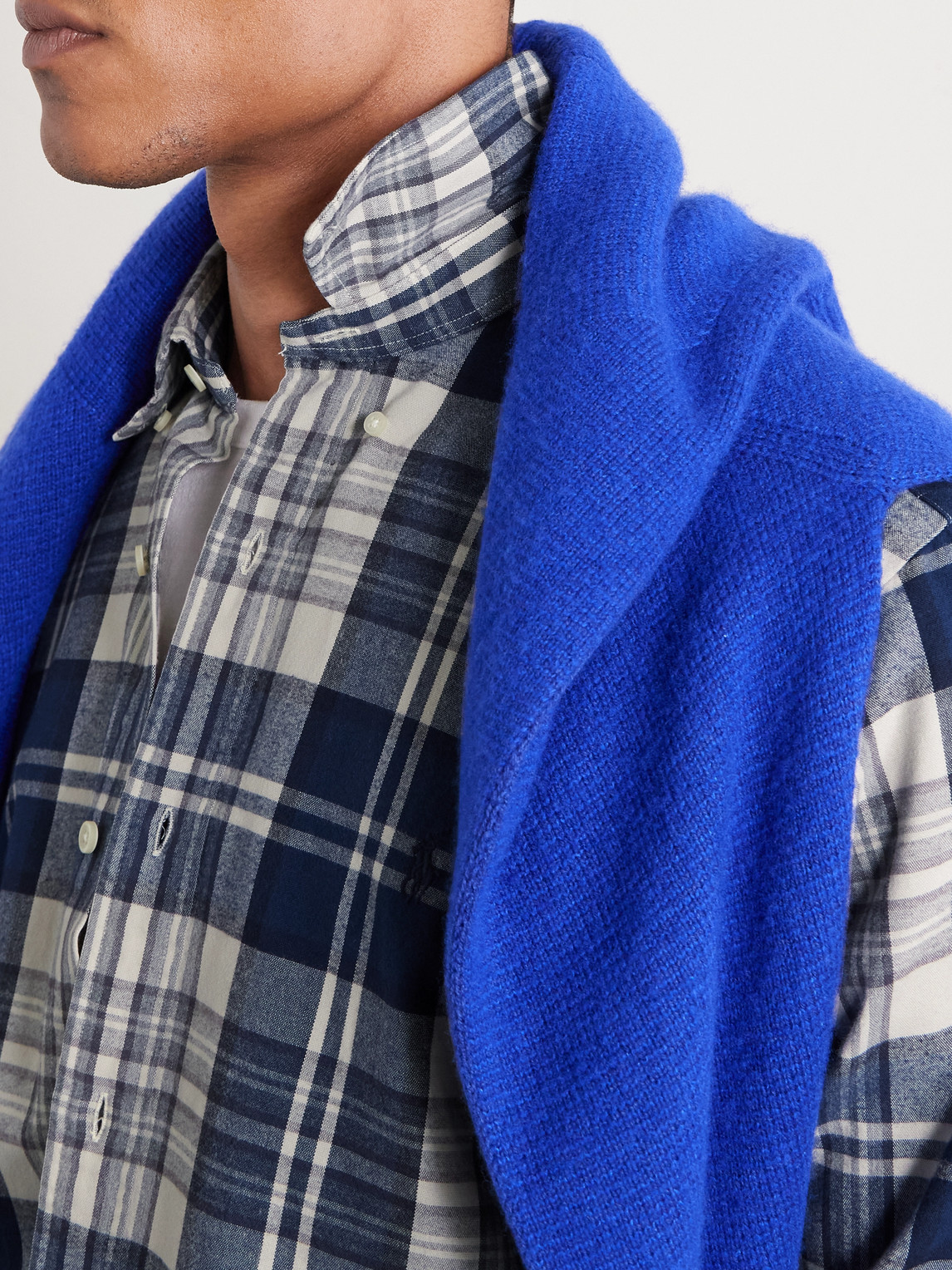 Polo Ralph Lauren Button-down Collar Logo-embroidered Checked Cotton Oxford Shirt In Blue