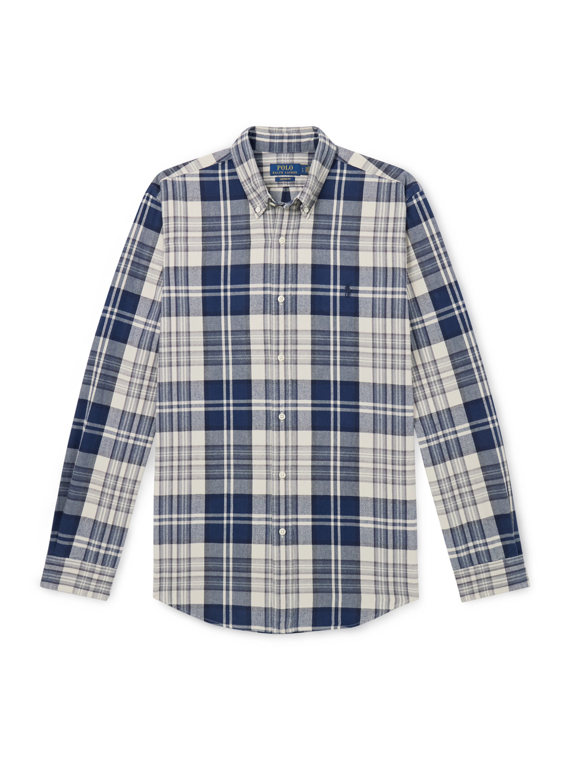 Polo Ralph Lauren Button-down Collar Logo-embroidered Checked Cotton Oxford Shirt In Blue