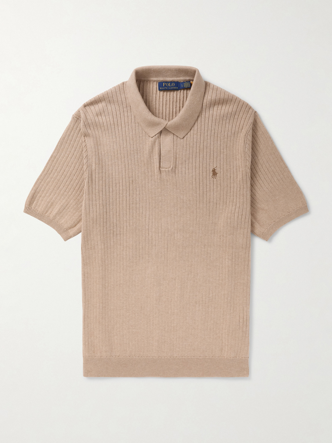 Polo Ralph Lauren Logo-Embroidered Ribbed Cotton Polo Shirt - Men